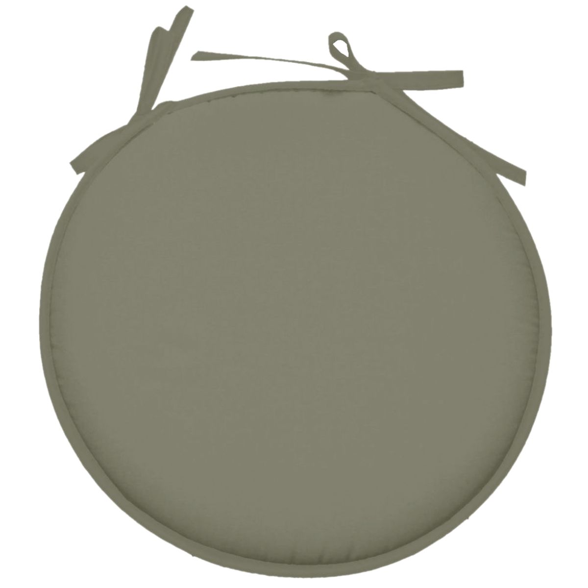Galette de chaise polyester gris souris D40cm Galette de chaise polyester gris souris D40cm