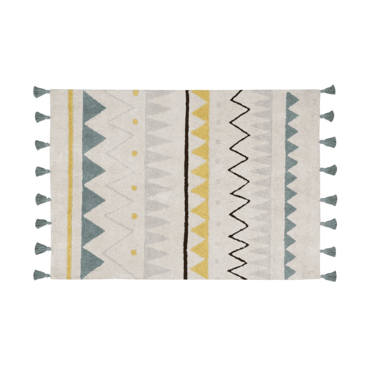 Tapis coton motif indien beige bleu 140x200 Tapis coton motif indien beige bleu 140x200