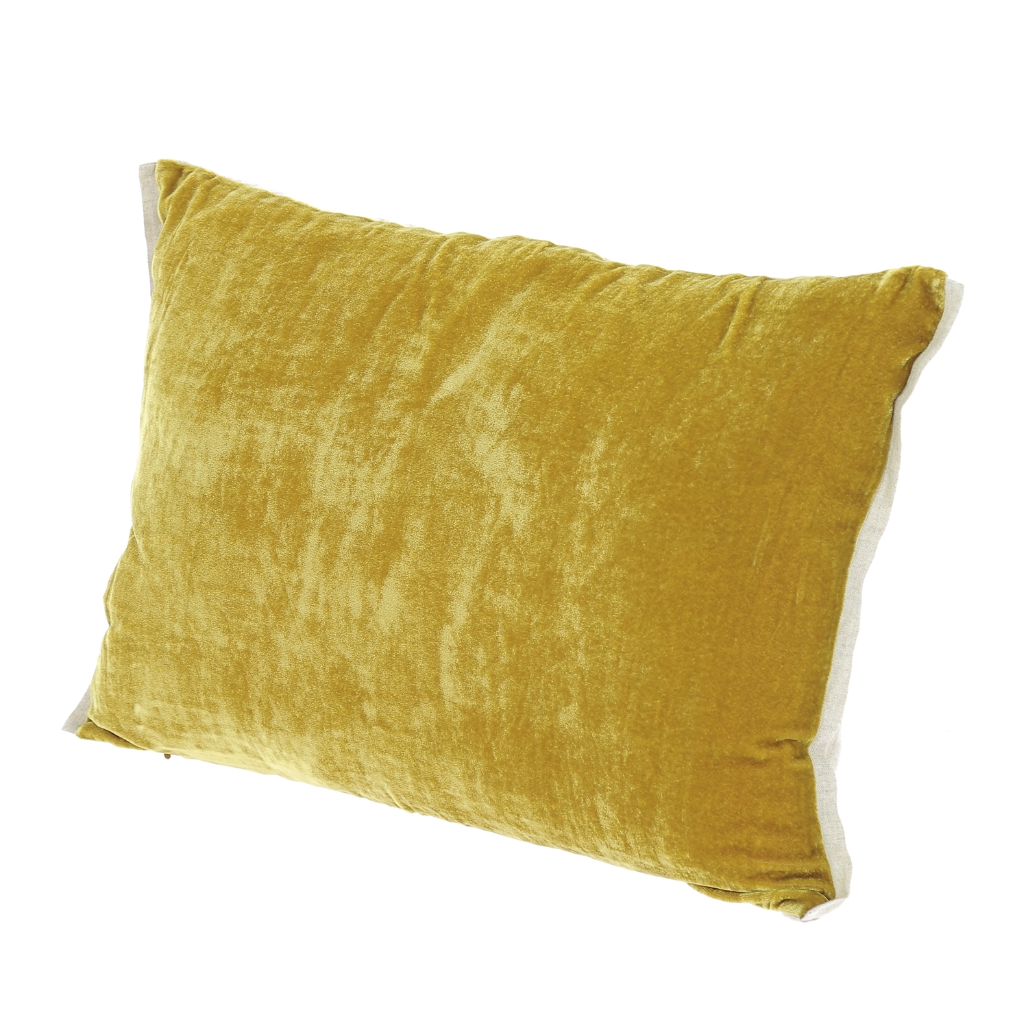 Coussin 35x50 cm en velours de soie tabac Coussin 35x50 cm en velours de soie tabac
