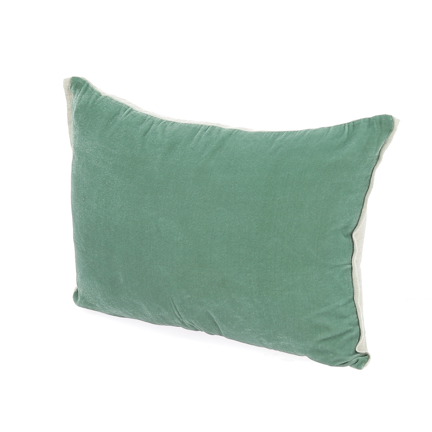 Coussin 35x50 cm en velours de soie céladon Coussin 35x50 cm en velours de soie céladon