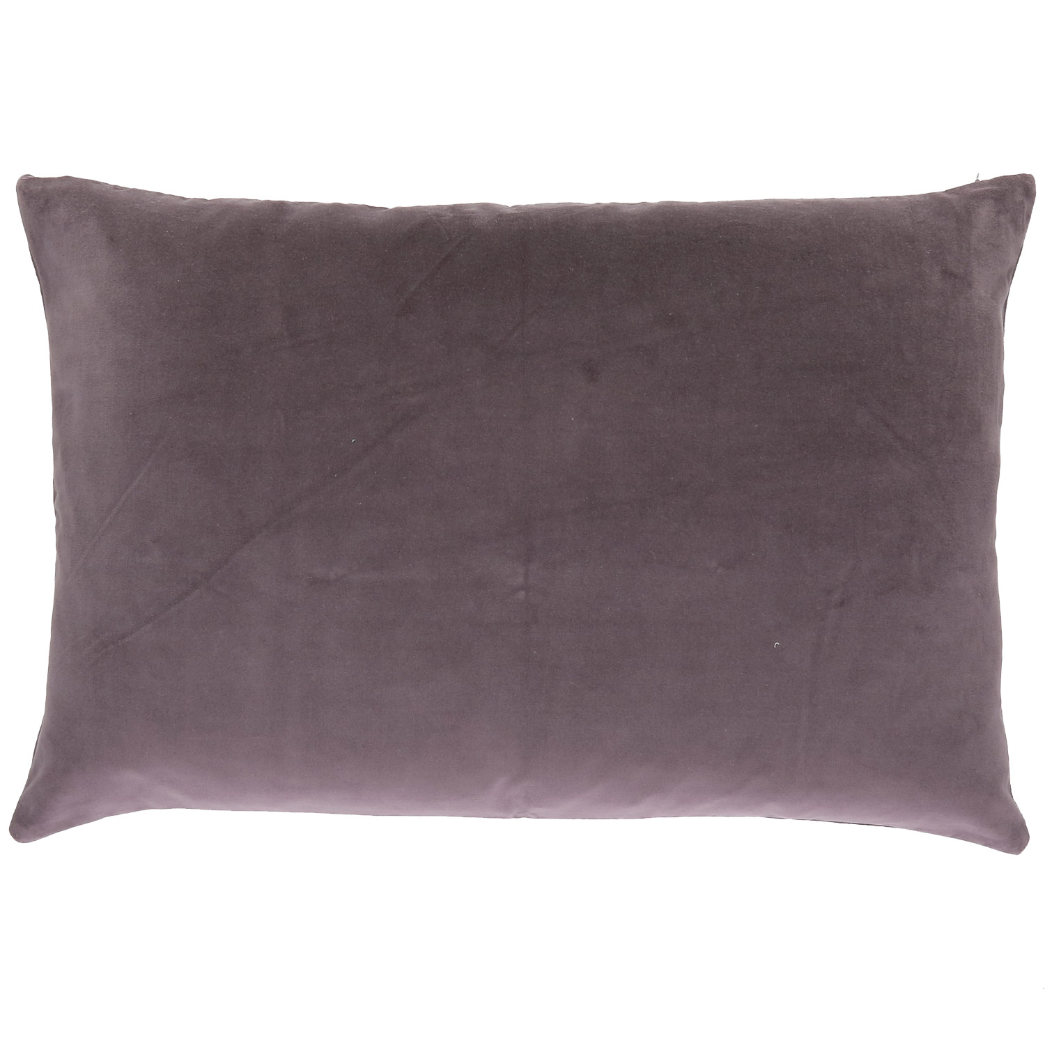 Grand coussin en velours de coton 50x75 cm violette