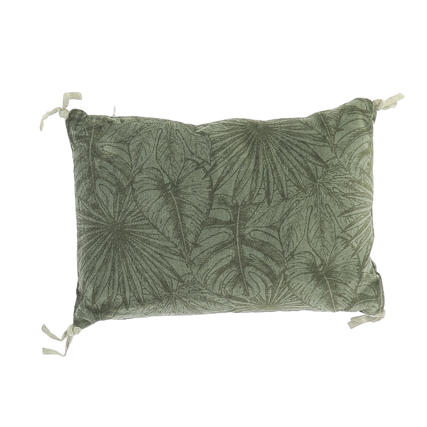 Coussin en velours de coton imprimé 25x35 cm olive Coussin en velours de coton imprimé 25x35 cm olive