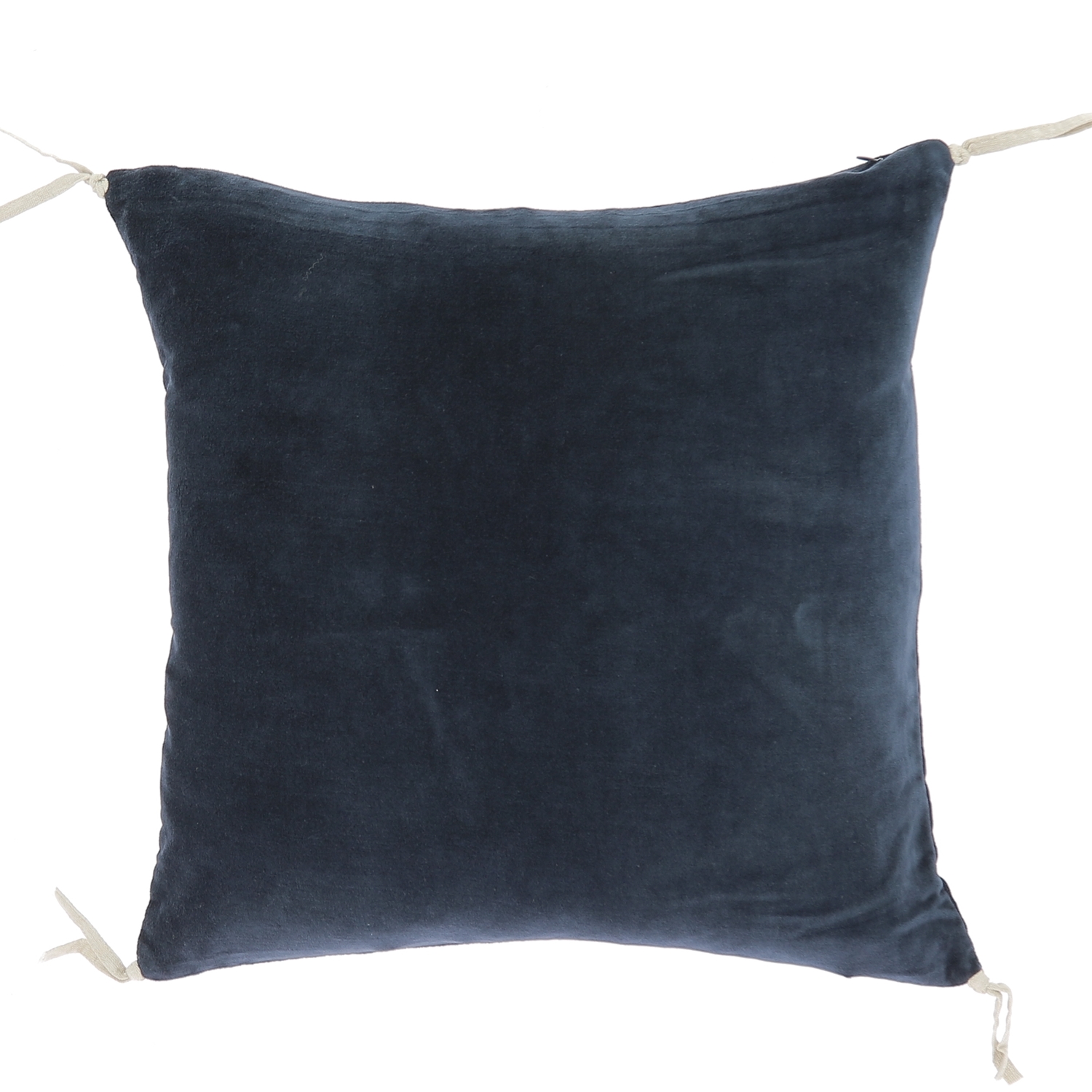 Coussin en velours de coton 45x45 cm marine Coussin en velours de coton 45x45 cm marine