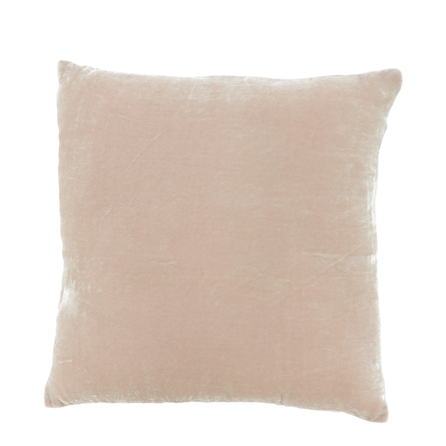 Coussin 30x30 cm en velours de soie rose poudre Coussin 30x30 cm en velours de soie rose poudre