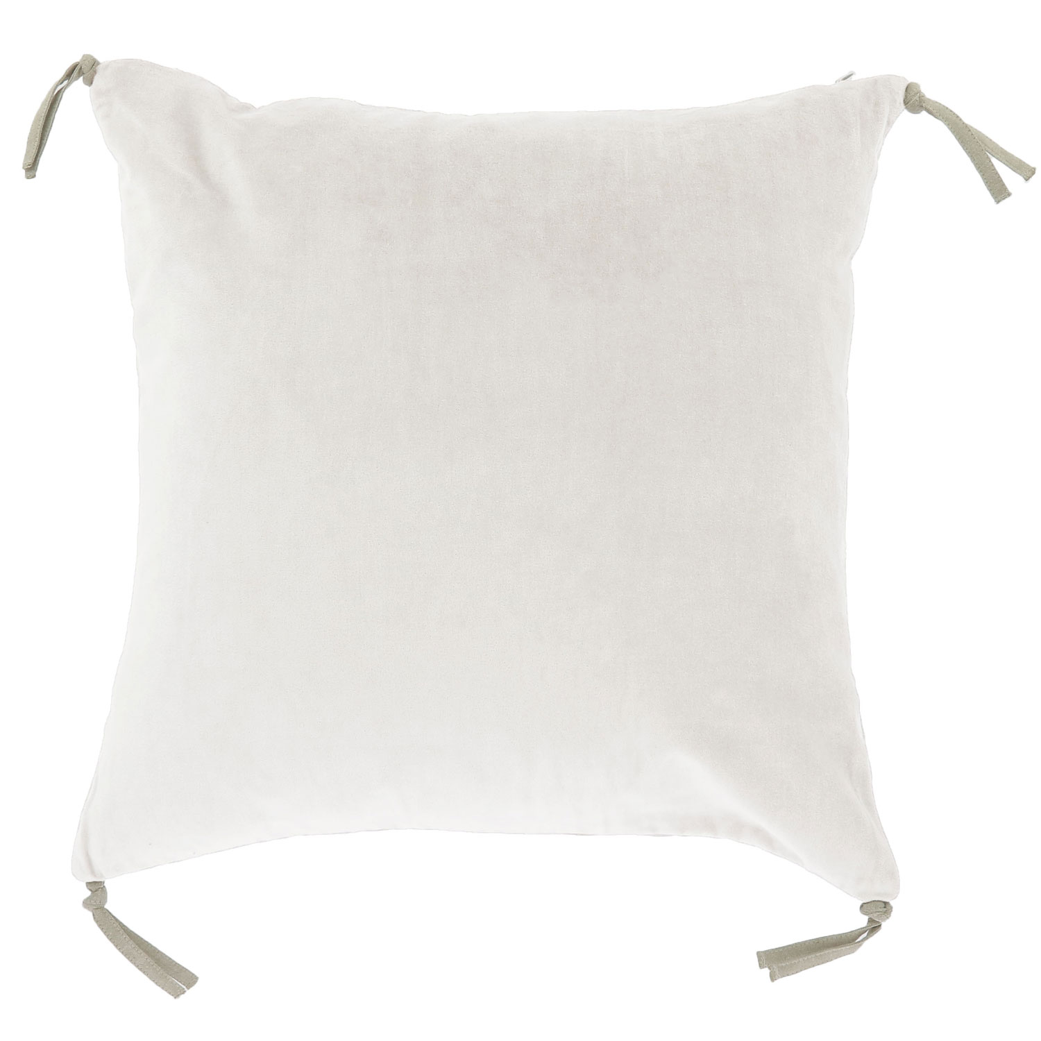 Coussin en velours de coton 45x45 cm écru Coussin en velours de coton 45x45 cm écru