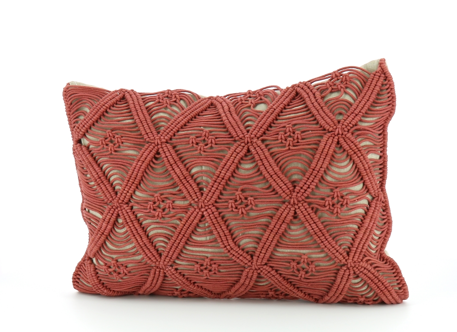 Coussin 35x50 cm en coton zip terracotta Coussin 35x50 cm en coton zip terracotta
