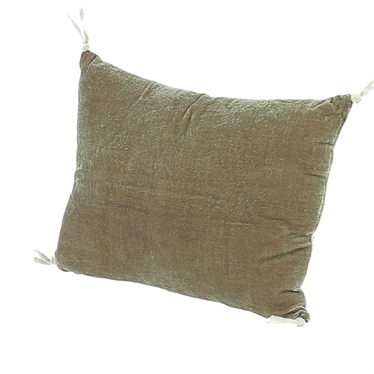 Coussin 25x35 cm en velours de soie taupe Coussin 25x35 cm en velours de soie taupe