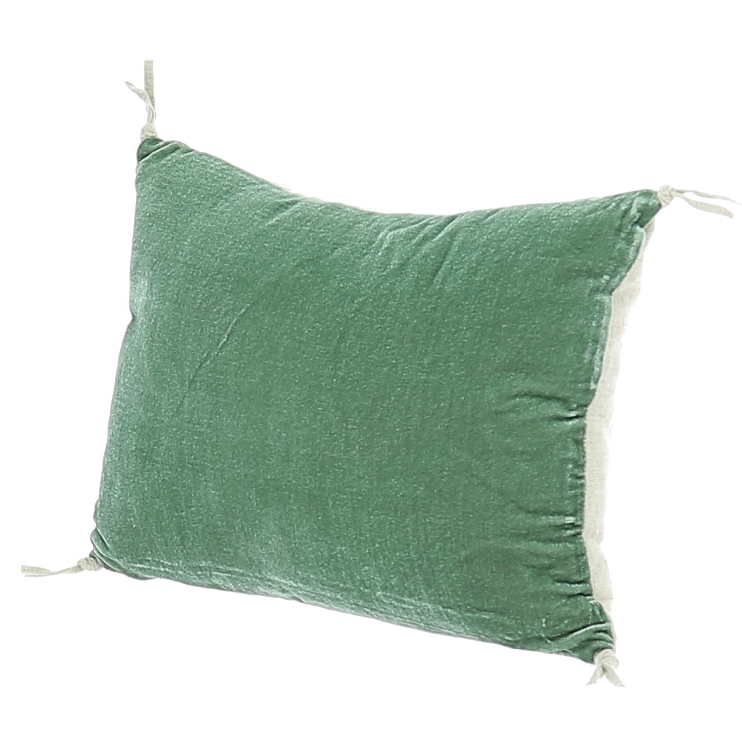Coussin 25x35 cm en velours de soie céladon Coussin 25x35 cm en velours de soie céladon