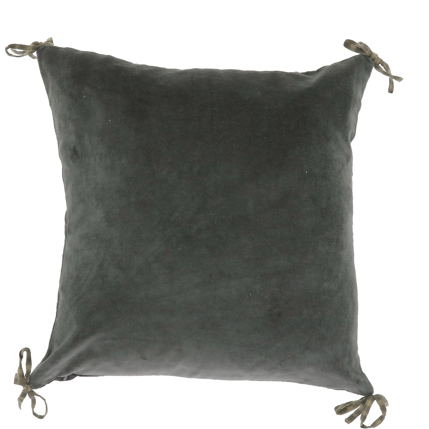 Coussin en velours de coton 45x45 cm anthracite Coussin en velours de coton 45x45 cm anthracite