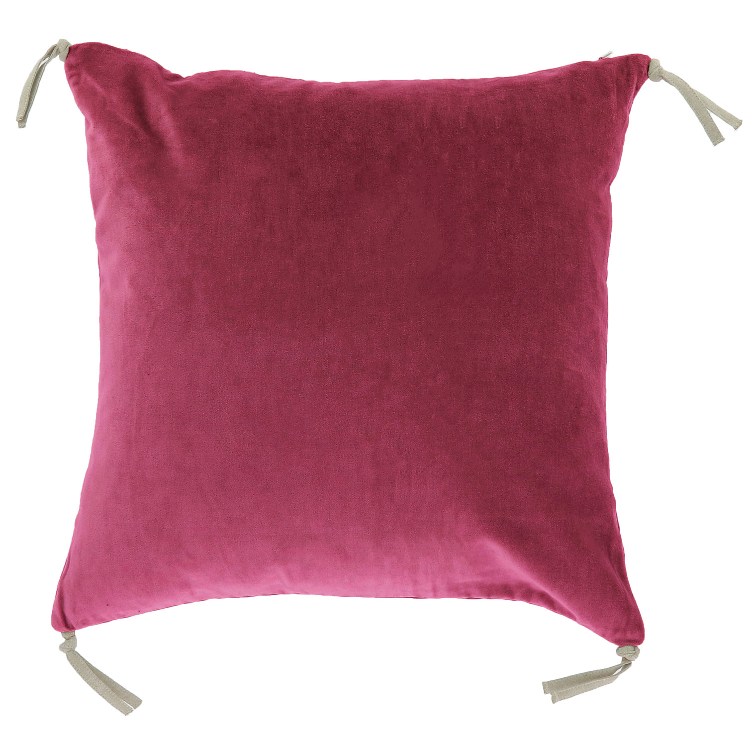 Coussin en velours de coton 45x45 cm terre rouge Coussin en velours de coton 45x45 cm terre rouge
