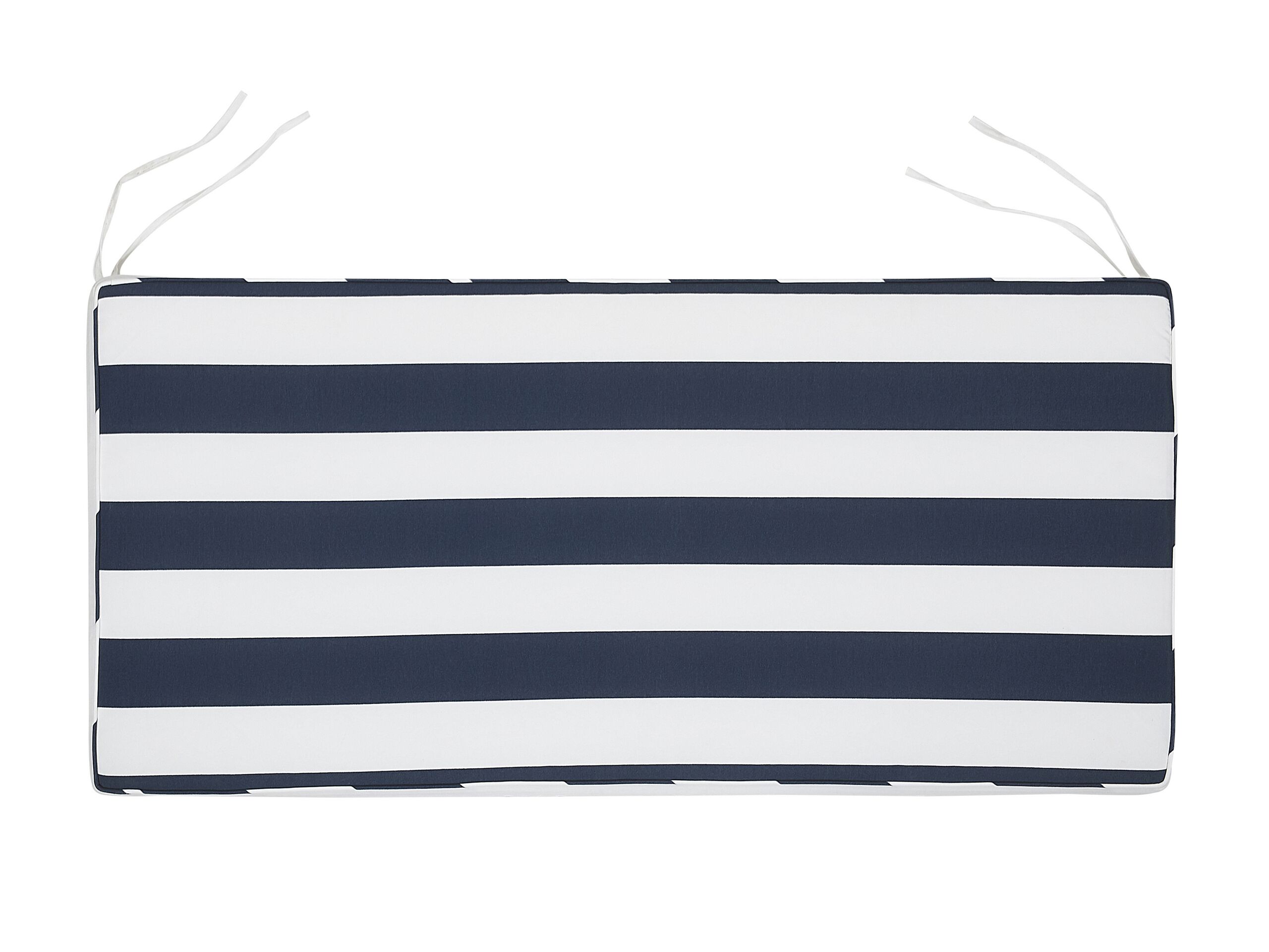 Coussin à rayures bleu marine pour banc de jardin L112cm (photo) Coussin à rayures bleu marine pour banc de jardin L112cm