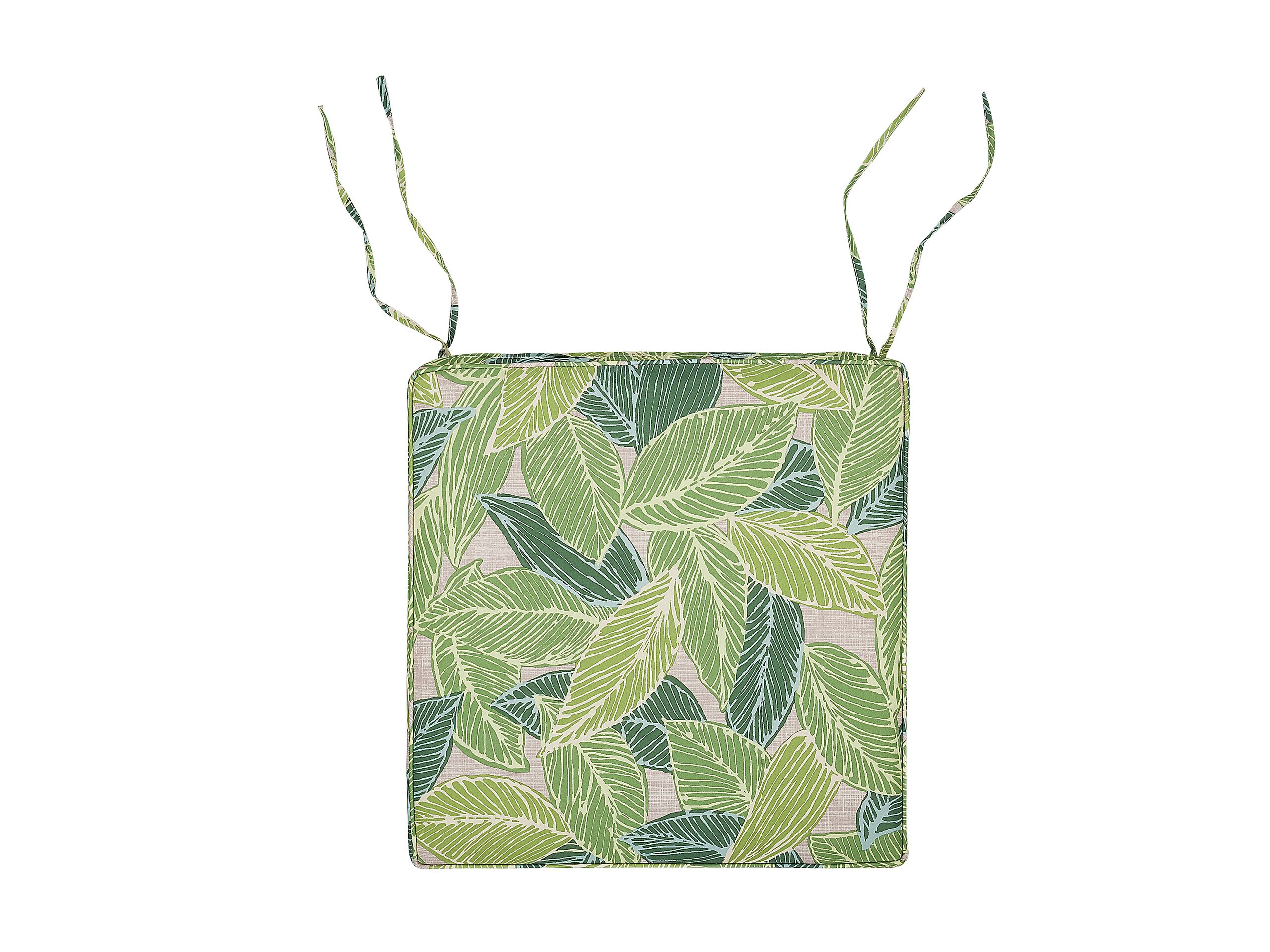 Coussin au motif feuilles vertes et beiges pour chaise 46x46cm (photo) Coussin au motif feuilles vertes et beiges pour chaise 46x46cm