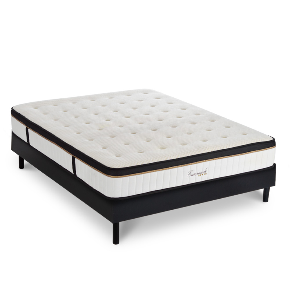 Ensemble matelas à Mémoire de forme et sommier noir 180x200 Ensemble matelas à Mémoire de forme et sommier noir 180x200