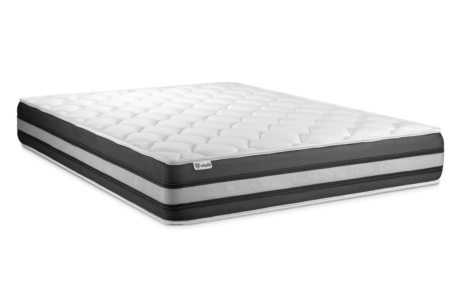 Matelas 160 x 200 cm Ressorts ensachés et Mémoire de forme VITALSPRING Matelas 160 x 200 cm Ressorts ensachés et Mémoire de forme VITALSPRING