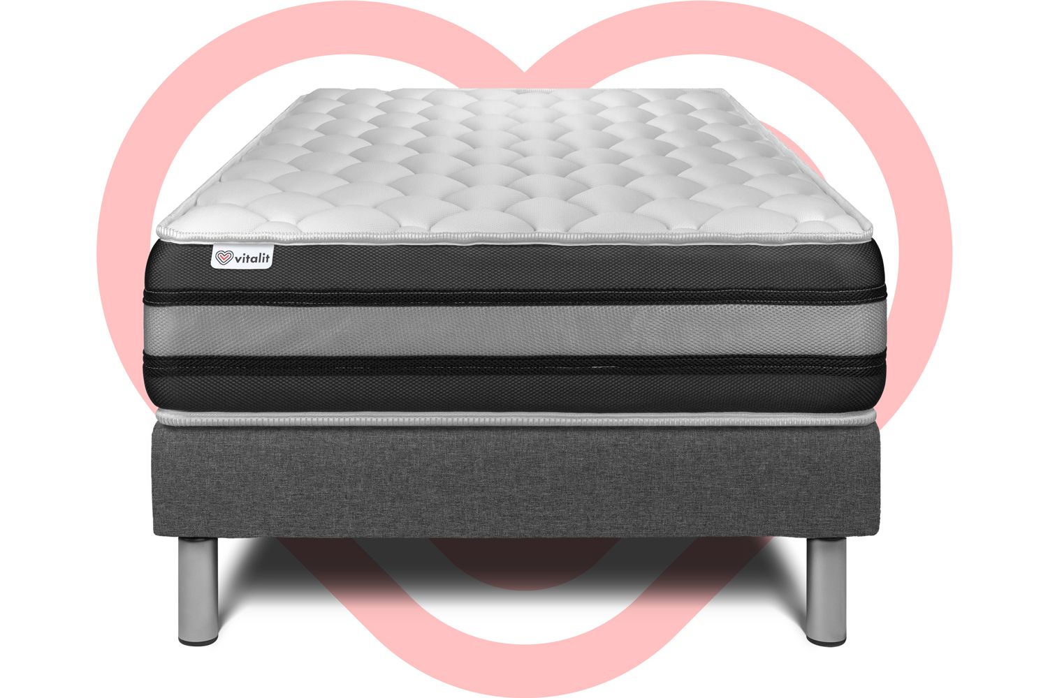 Ensemble matelas 90x200 Ressorts Mémoire de forme - 26 cm Ensemble matelas 90x200 Ressorts Mémoire de forme - 26 cm