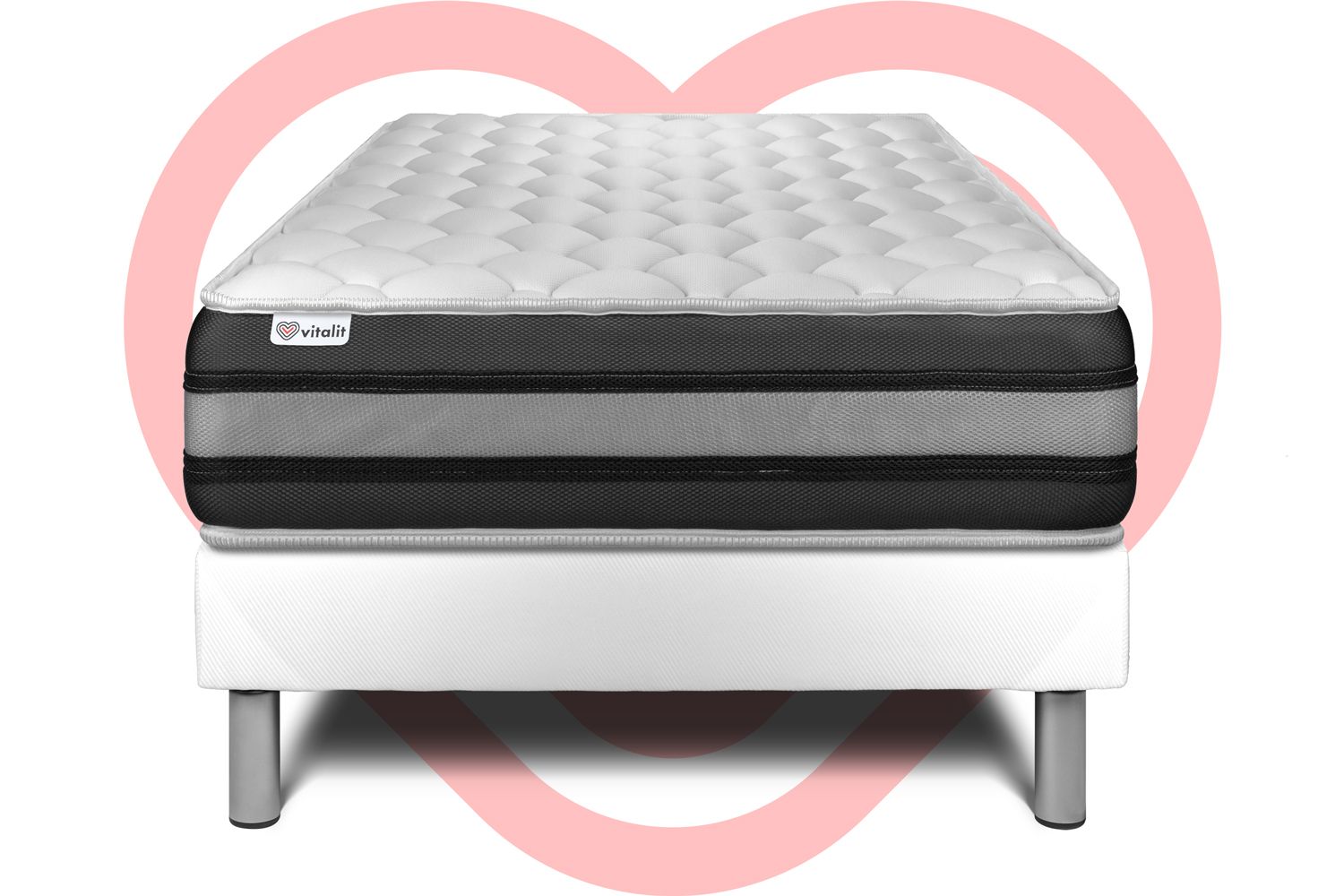 Ensemble matelas 90 x 200 cm Ressorts ensachés et Mémoire de forme som Ensemble matelas 90 x 200 cm Ressorts ensachés et Mémoire de forme som