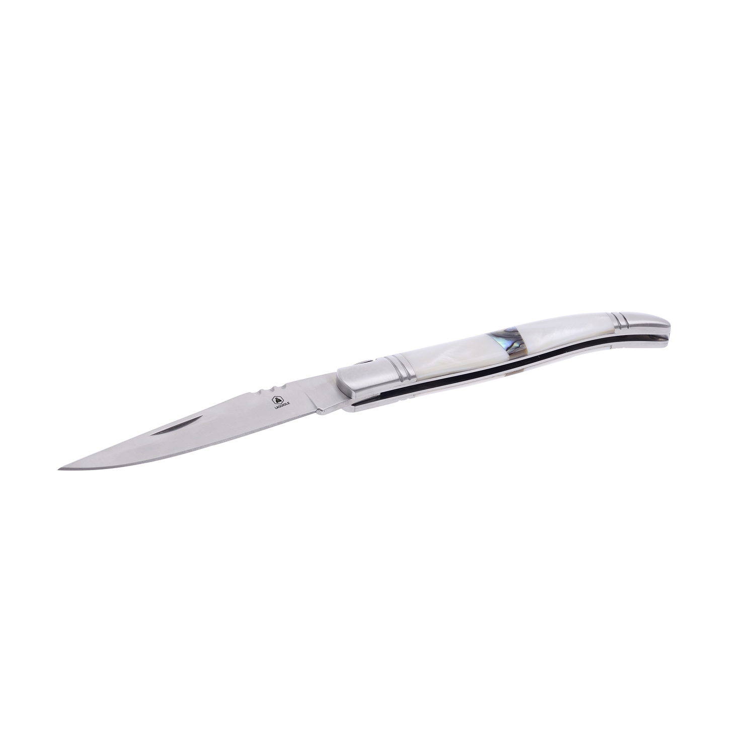 Couteau pliant manche en nacre avec coffret (photo) Couteau pliant manche en nacre avec coffret