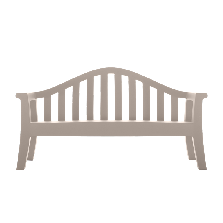 Banc pour extérieur en résine recyclable tourterelle L186cm