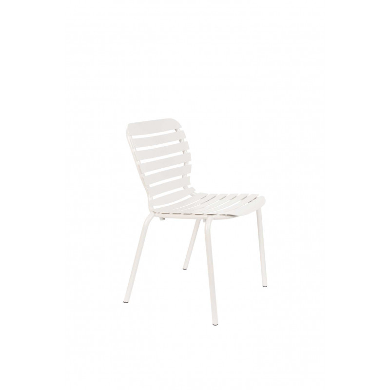Chaise de jardin en métal blanc