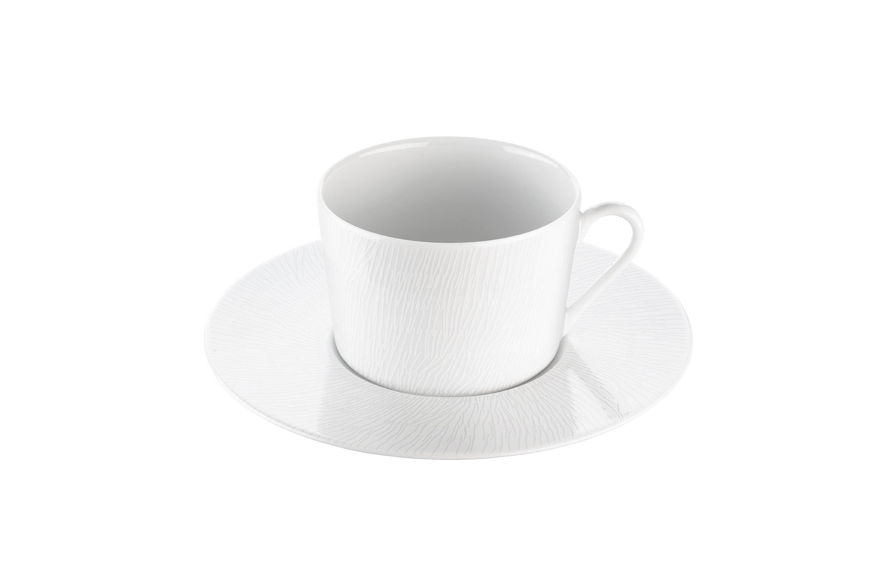 Tasse et sous tasse thé en porcelaine décorée 22 cl - Lot de 6 (photo) Tasse et sous tasse thé en porcelaine décorée 22 cl - Lot de 6