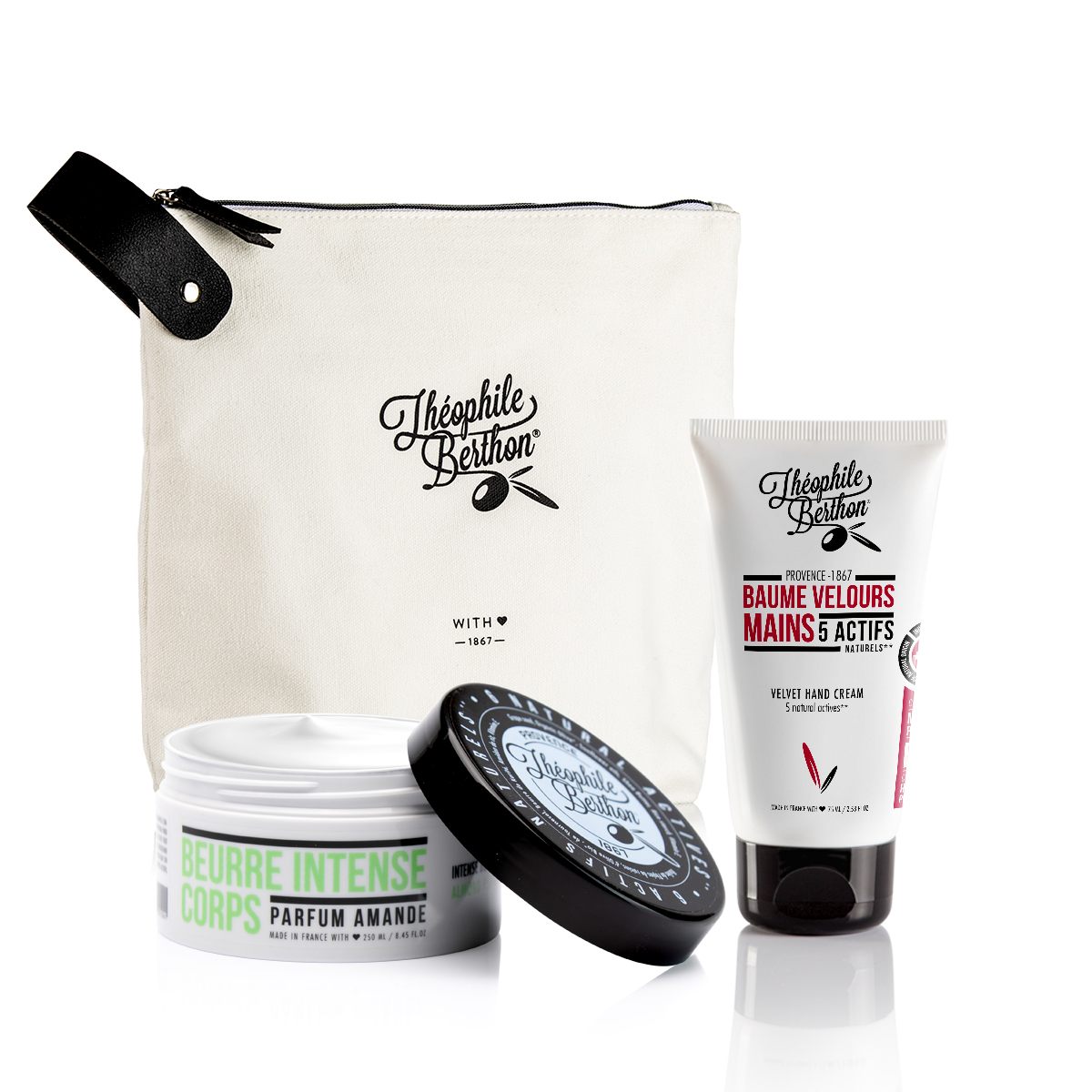 Trousse amande avec 2 soins mains et corps, peau sèche (photo) Trousse amande avec 2 soins mains et corps, peau sèche