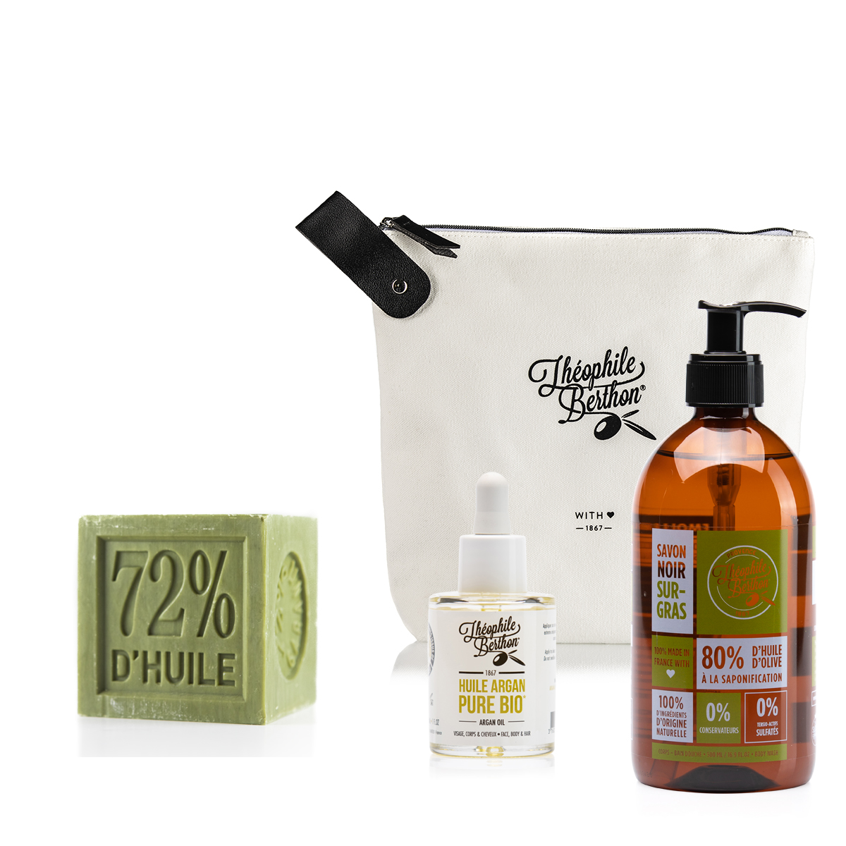 Trousse 3 soins corps et visage 100% naturel (photo) Trousse 3 soins corps et visage 100% naturel