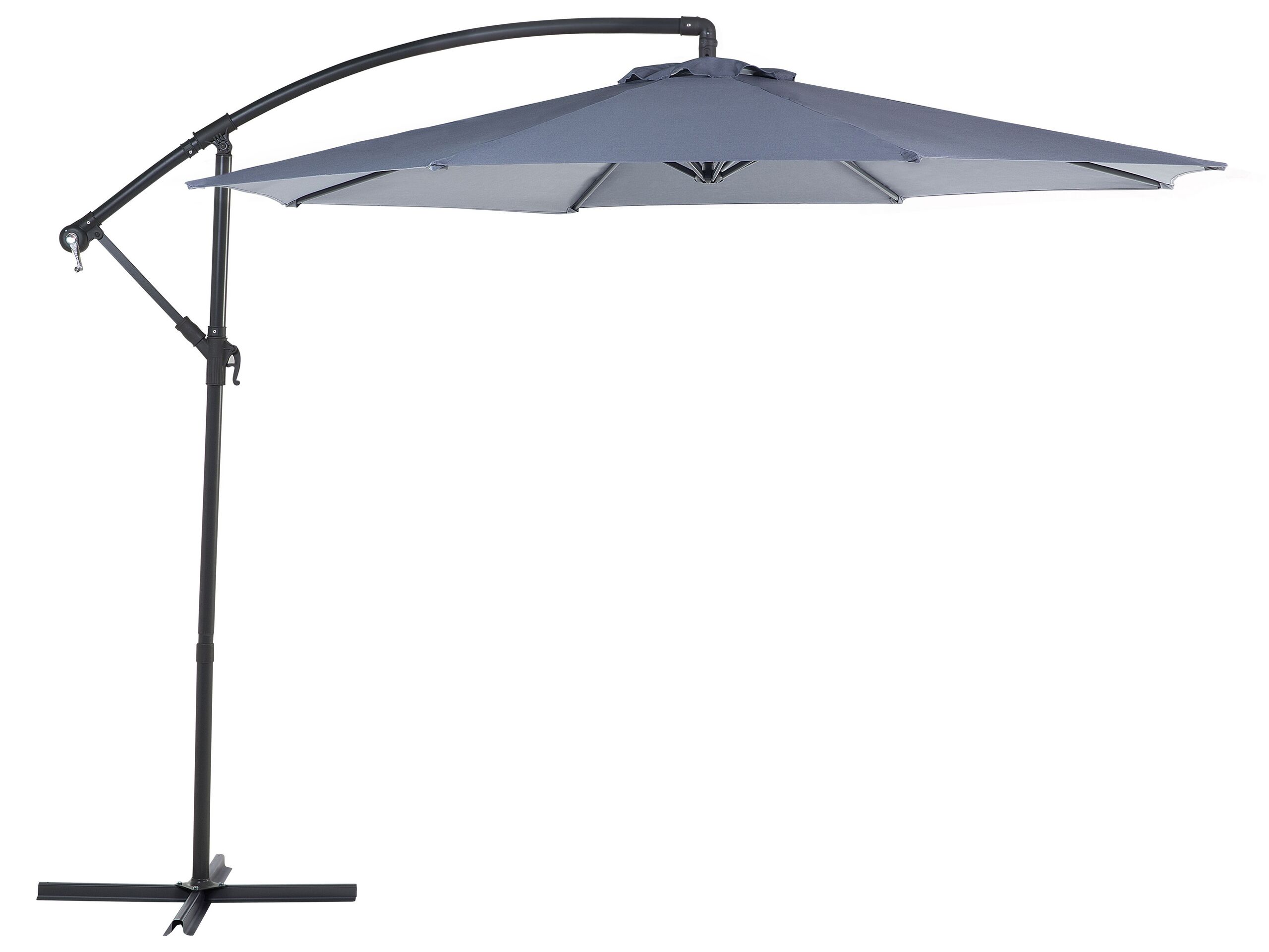 Grand parasol de jardin gris anthracite ⌀ 300 cm II