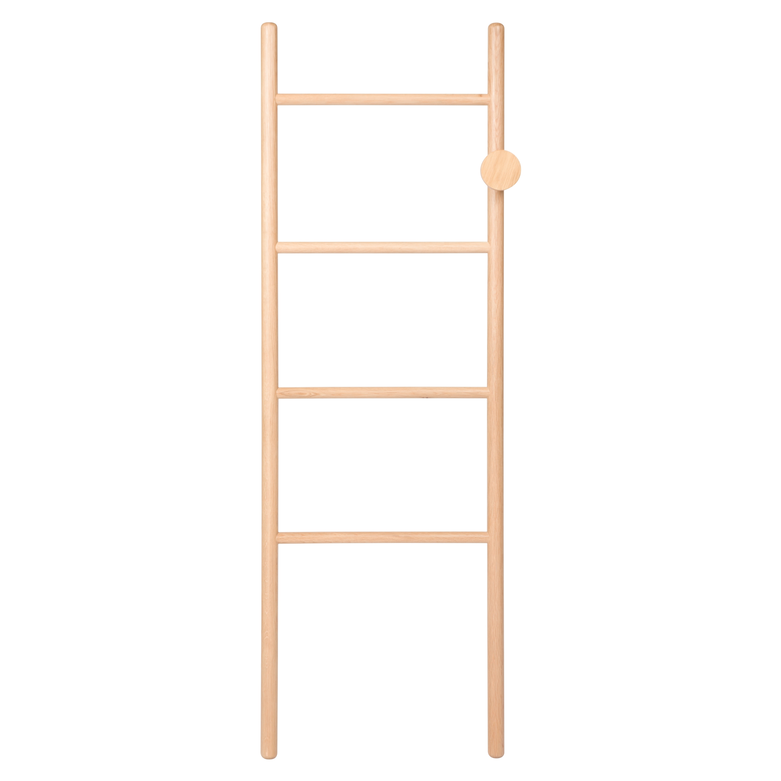 Porte-manteau échelle en bois de chêne massif