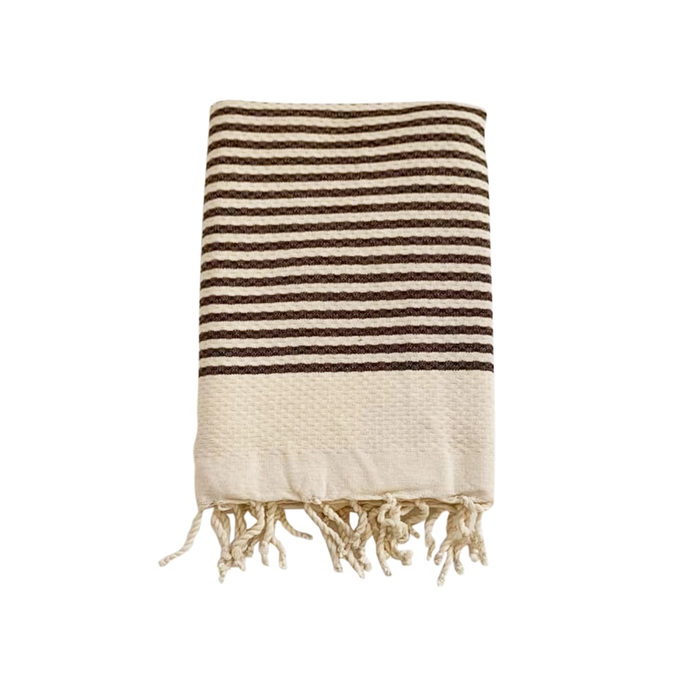 Fouta traditionnelle yadara taupe 100 x 200 Fouta traditionnelle yadara taupe 100 x 200