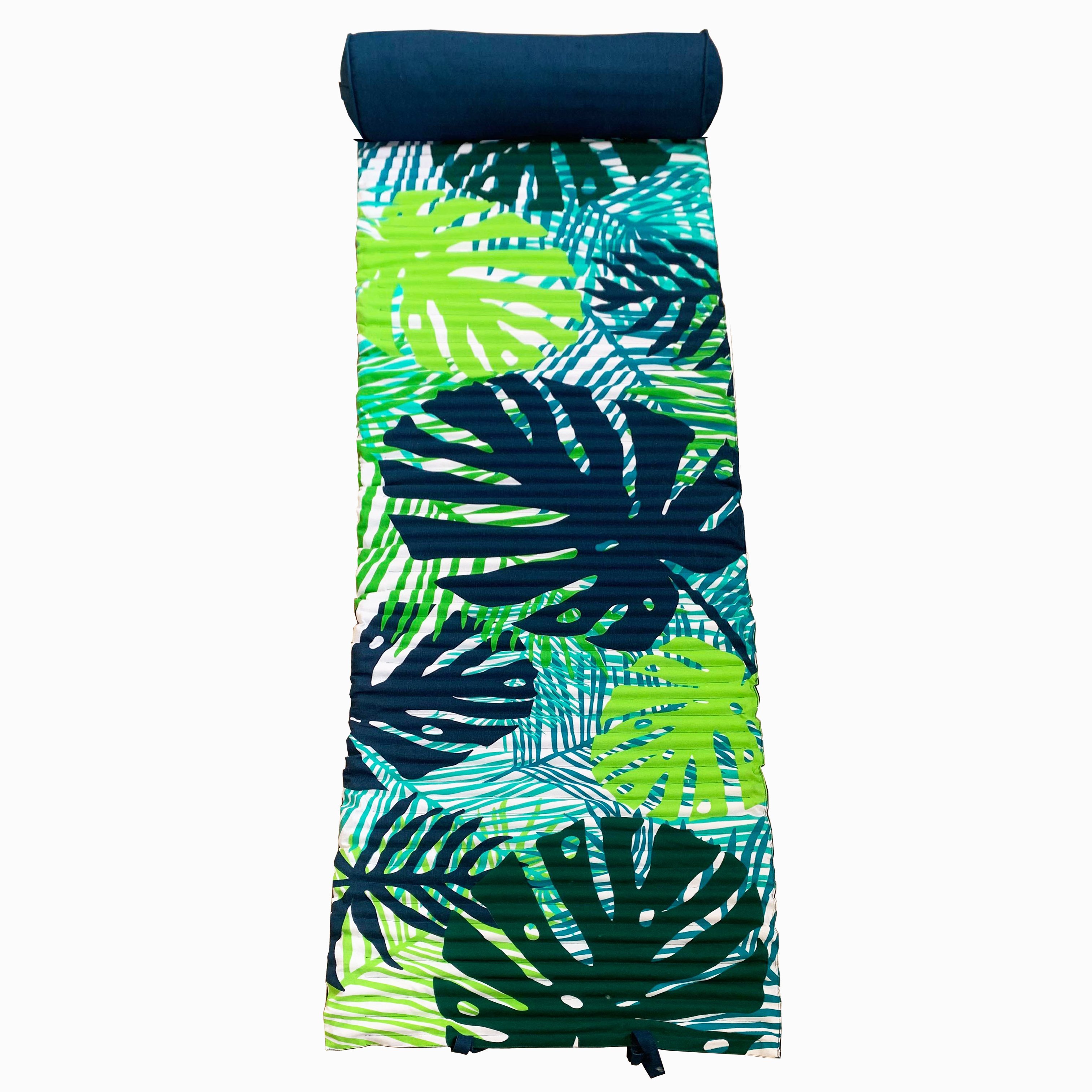 Matelas de plage pour bain de soleil vert tropical leaves 60 x 180 Matelas de plage pour bain de soleil vert tropical leaves 60 x 180