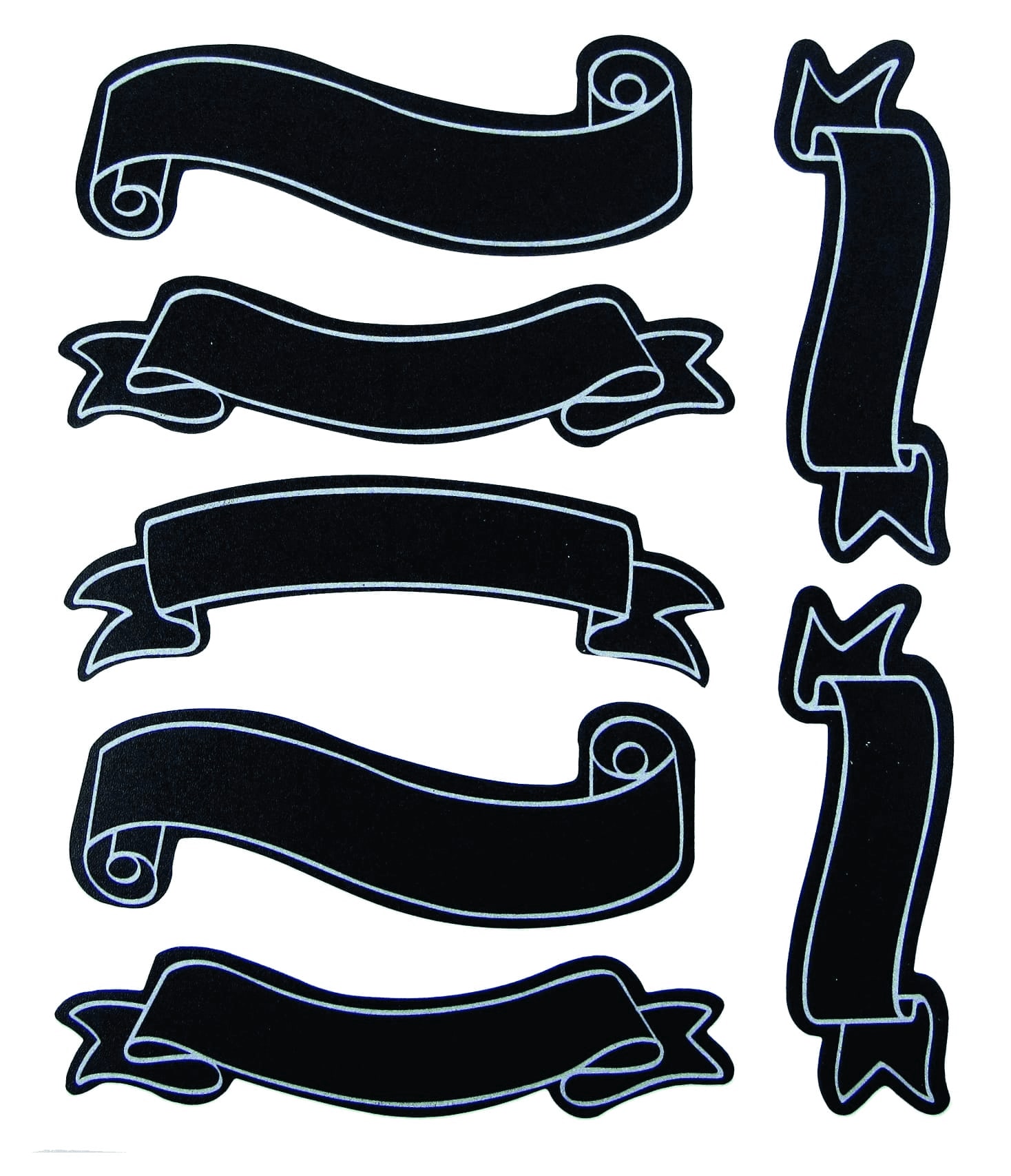 28 Stickers ardoise banderoles (photo) 28 Stickers ardoise banderoles