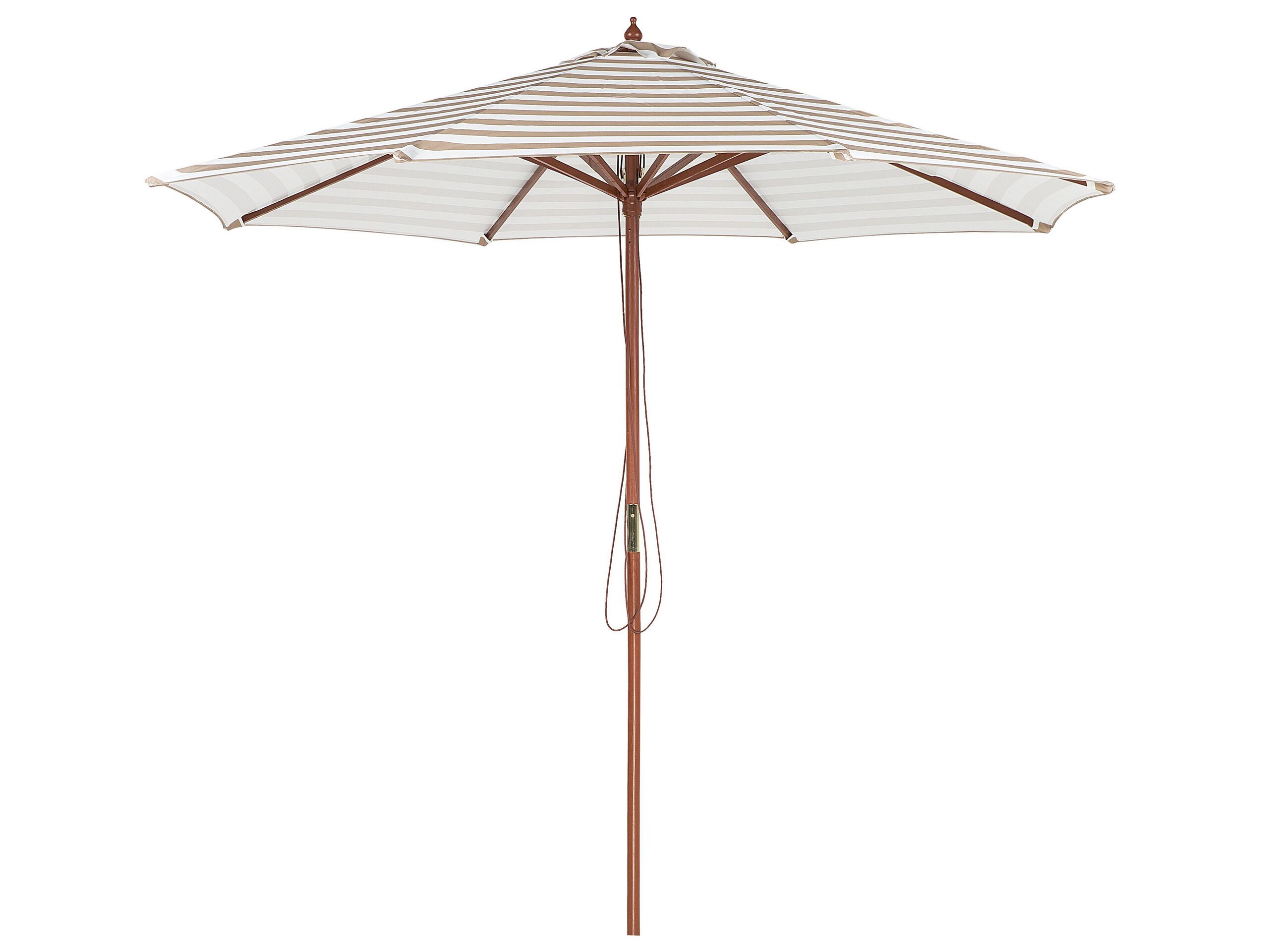 Parasol droit en bois solide blanc