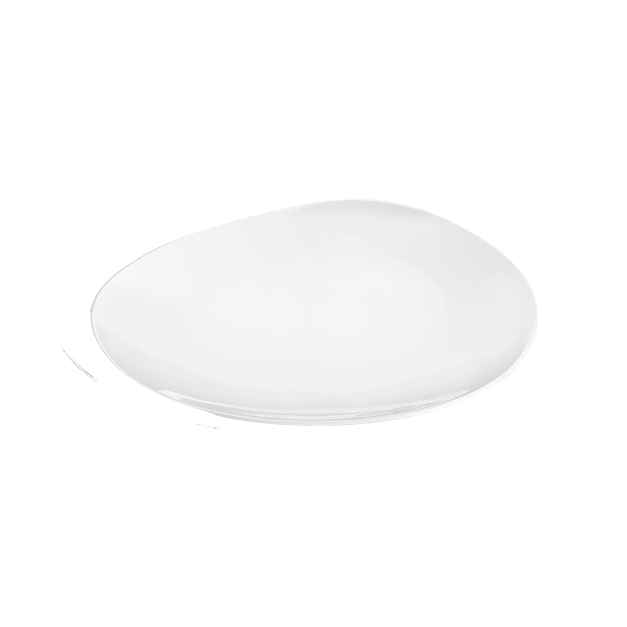 Assiette plate en porcelaine blanche blanc 27 cm - Lot de 6