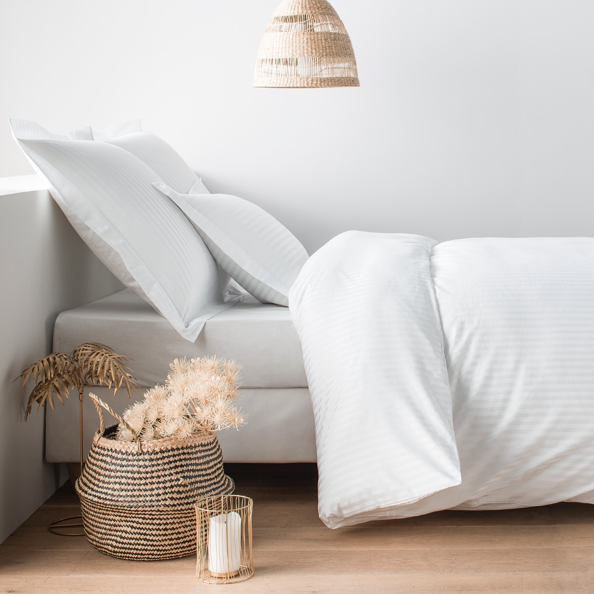Housse de couette satin de coton égyptien 240 fils 140 x 200