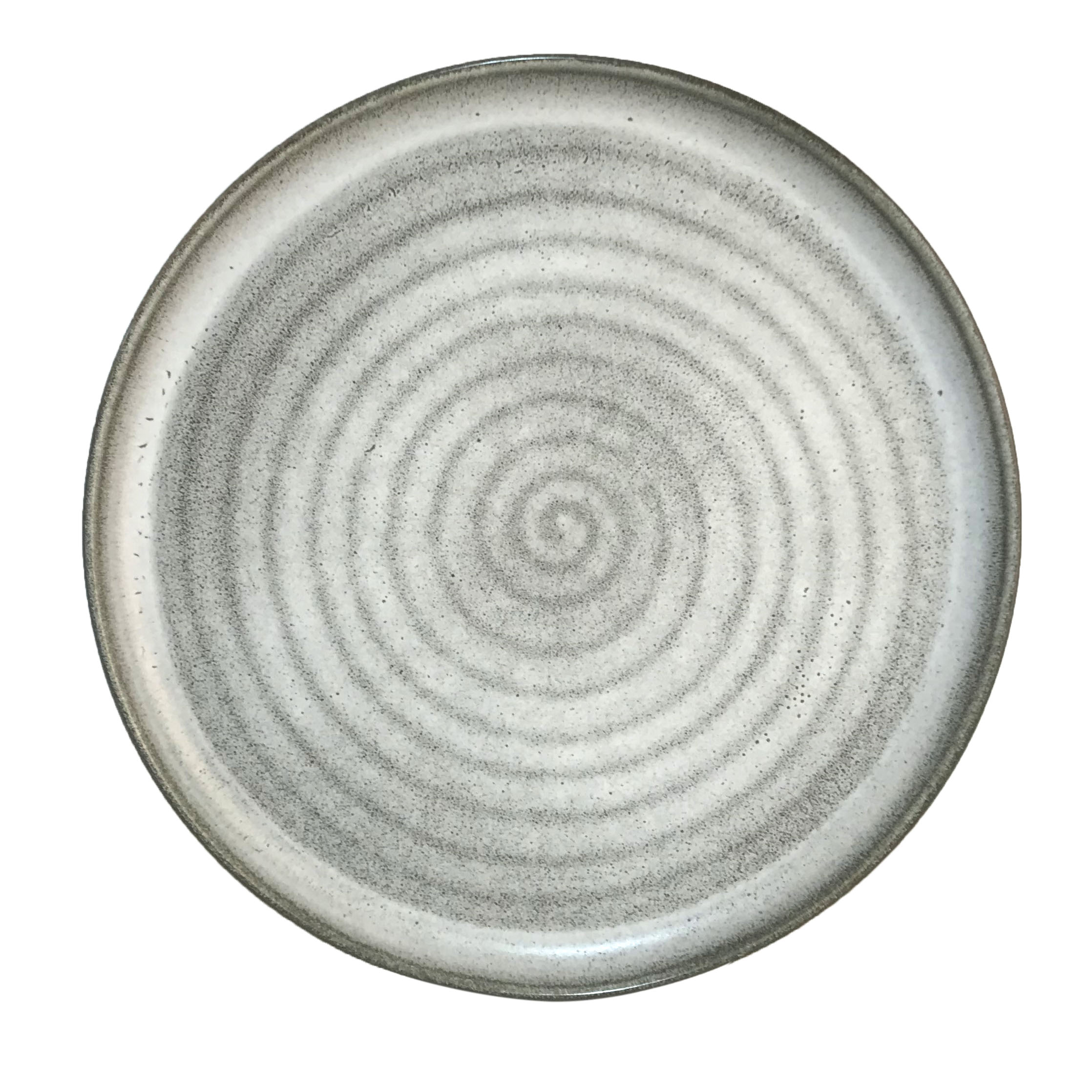 Assiette plate en porcelaine gris 28 cm - Lot de 2 Assiette plate en porcelaine gris 28 cm - Lot de 2