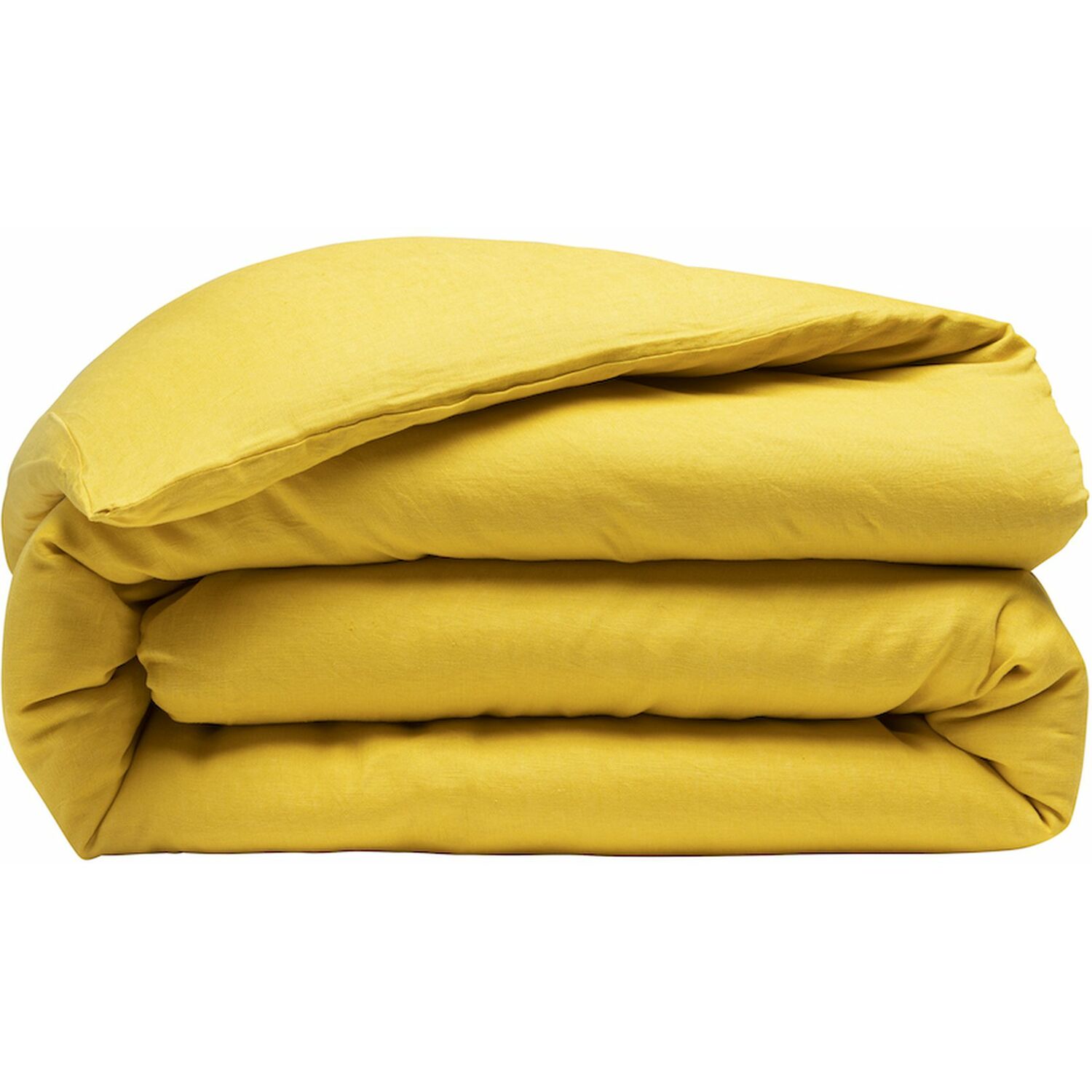 Housse de couette lin jaune 220x240 cm