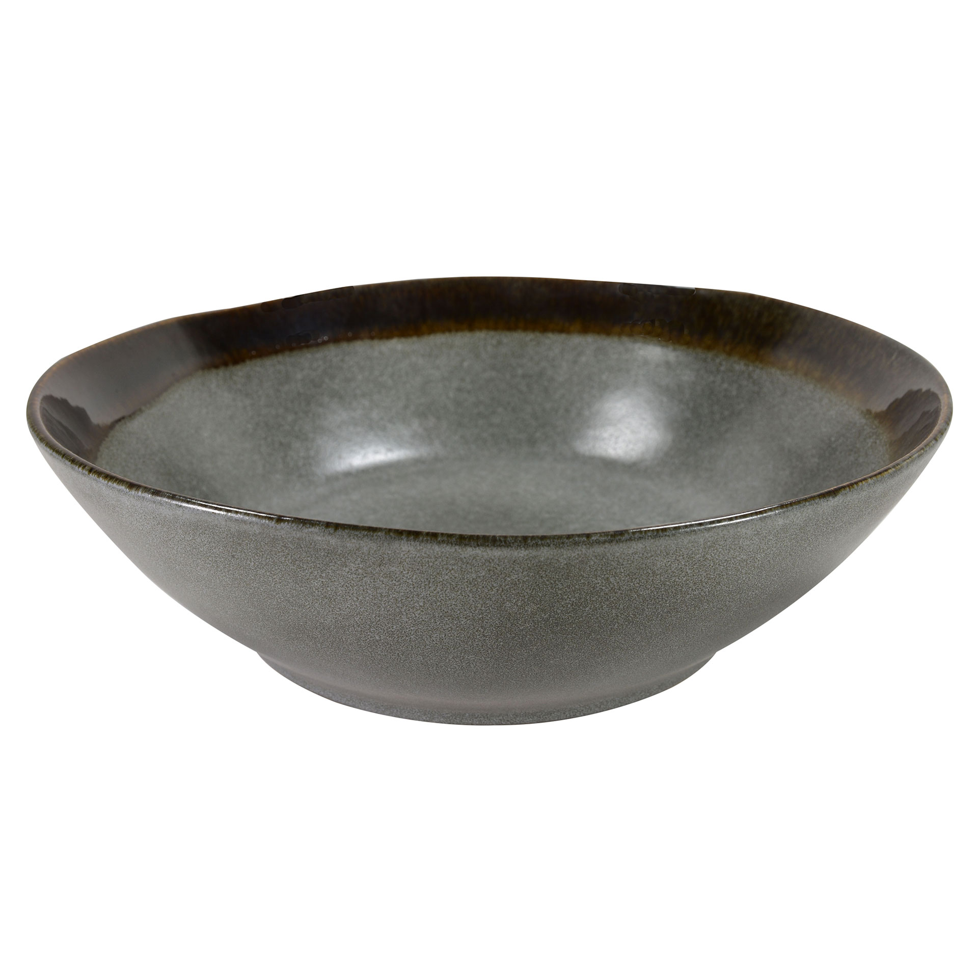 Saladier en grès artisanal gris 30 cm Saladier en grès artisanal gris 30 cm