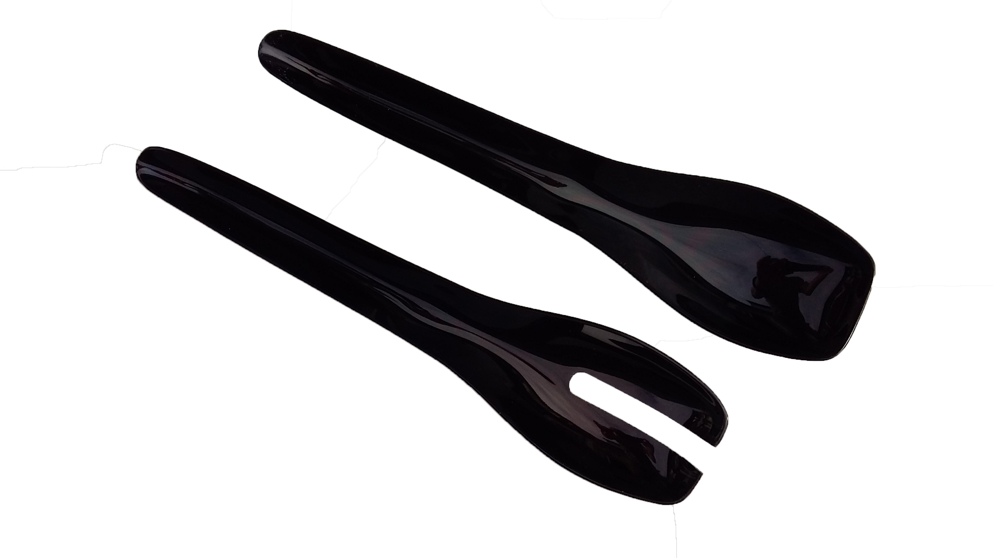 Couverts à salade en inox noir 25 cm Couverts à salade en inox noir 25 cm