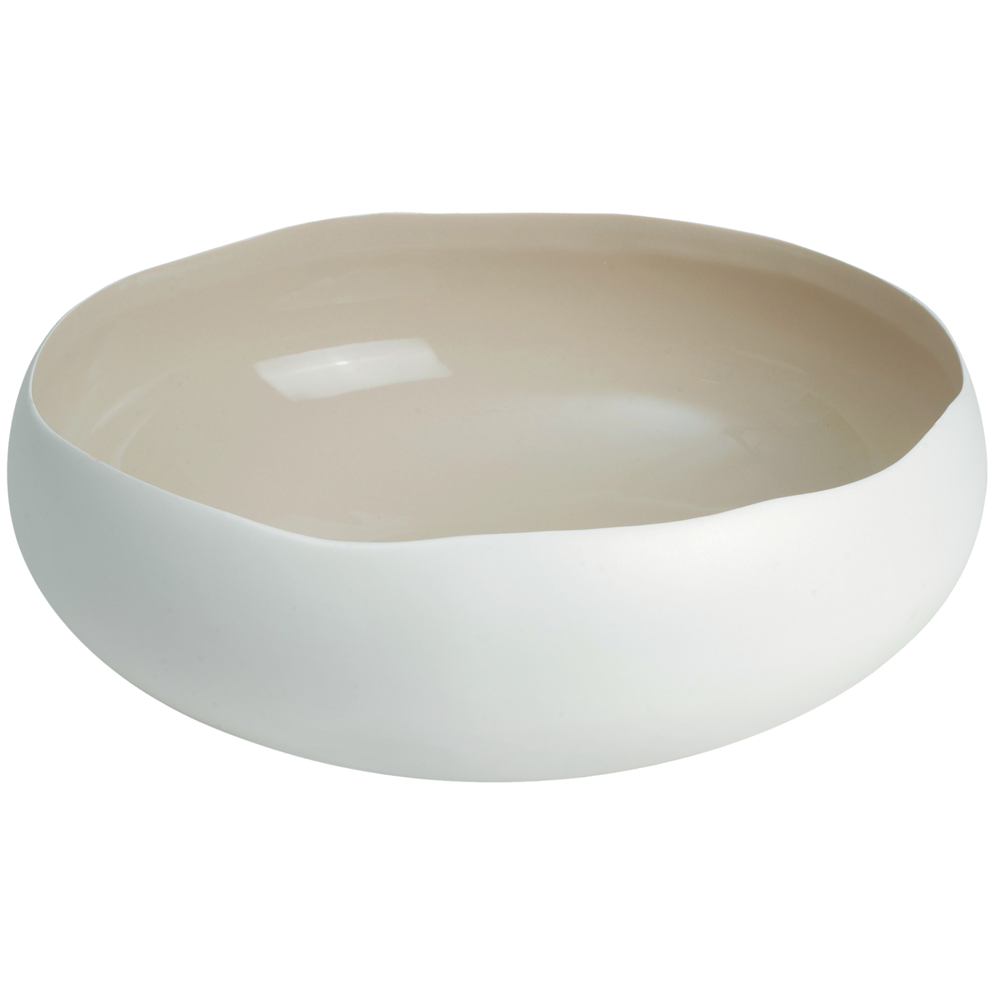 Coupe en grès de table beige 34 cm (photo) Coupe en grès de table beige 34 cm