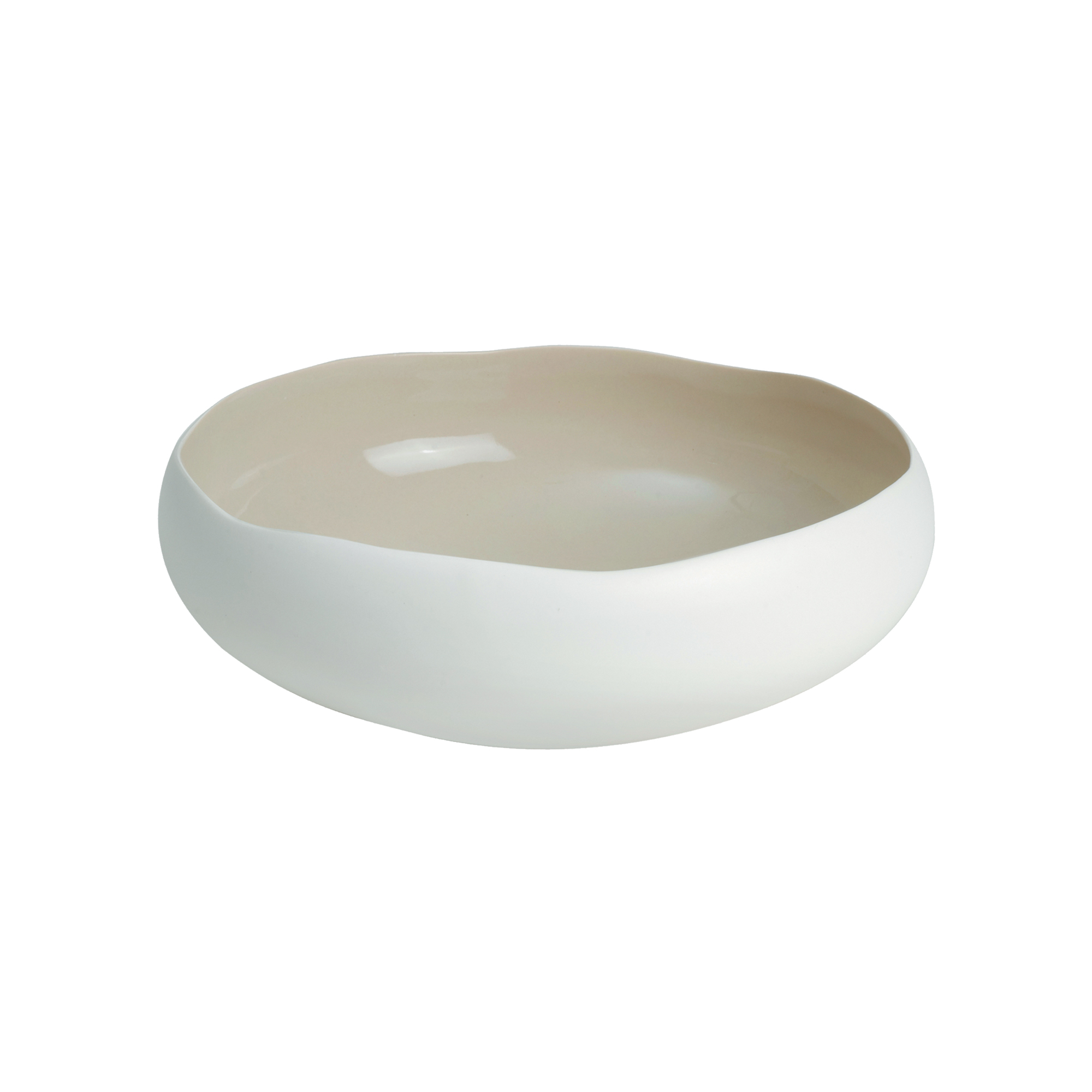 Coupe en grès de table beige 22 cm (photo) Coupe en grès de table beige 22 cm