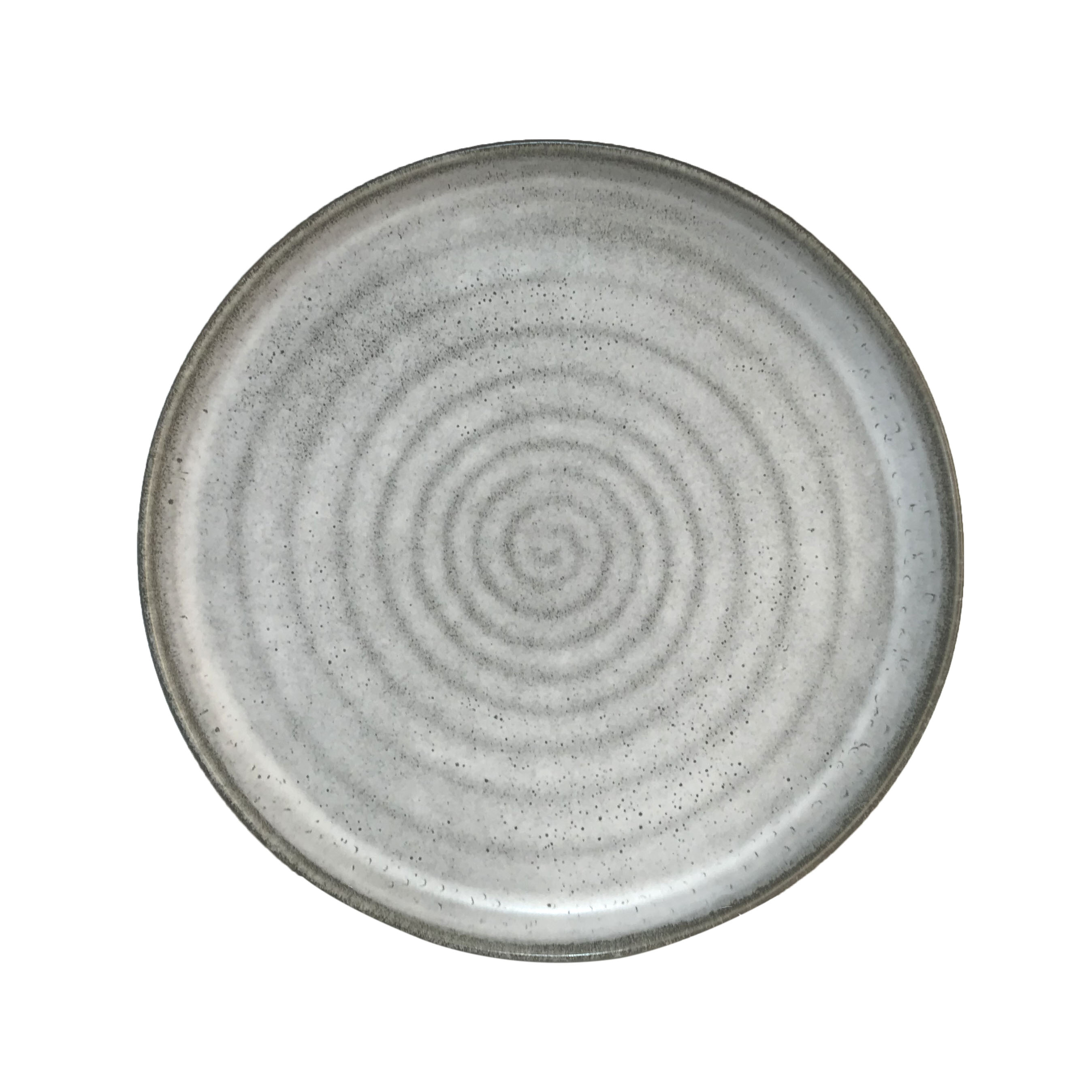 Assiette plate en porcelaine gris 23 cm - Lot de 3 Assiette plate en porcelaine gris 23 cm - Lot de 3