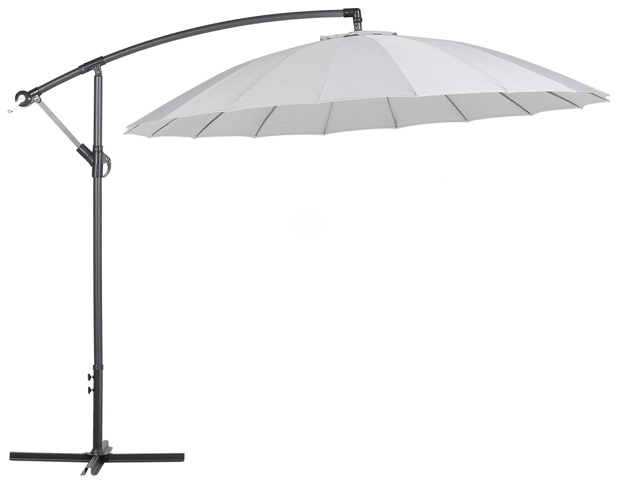 Parasol de jardin gris clair D268cm