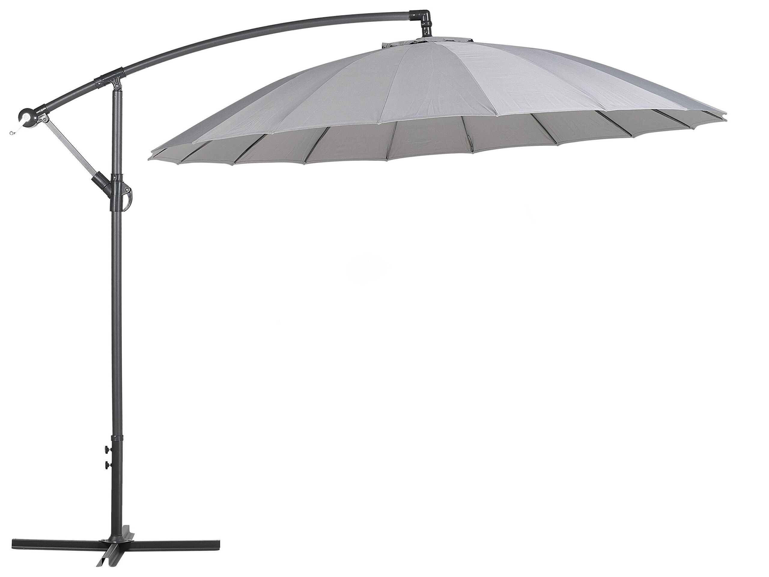 Parasol de jardin gris foncé D268cm