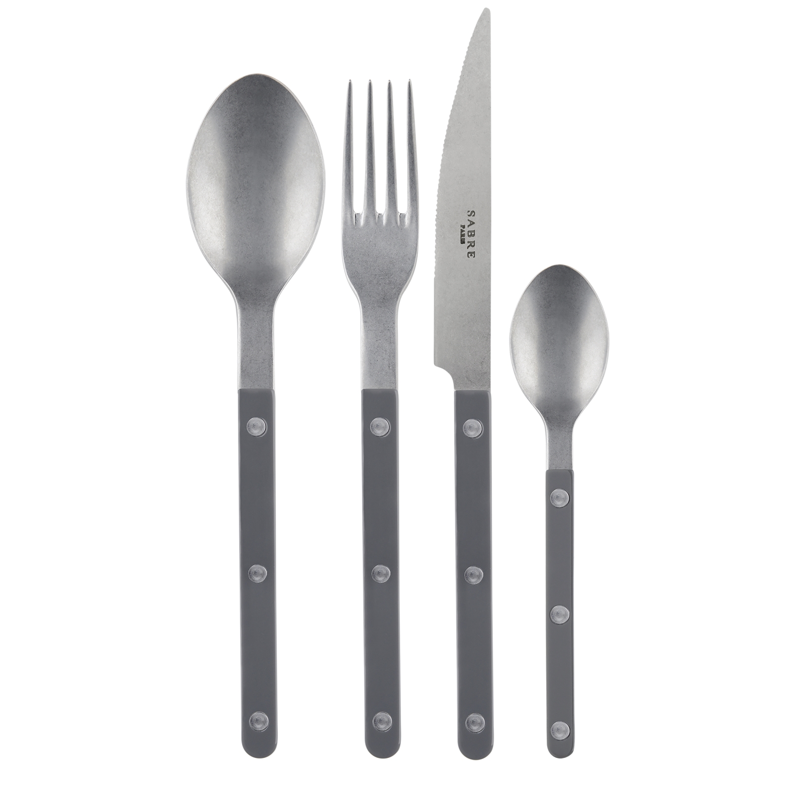 Set 4 couverts bistrot anthracite