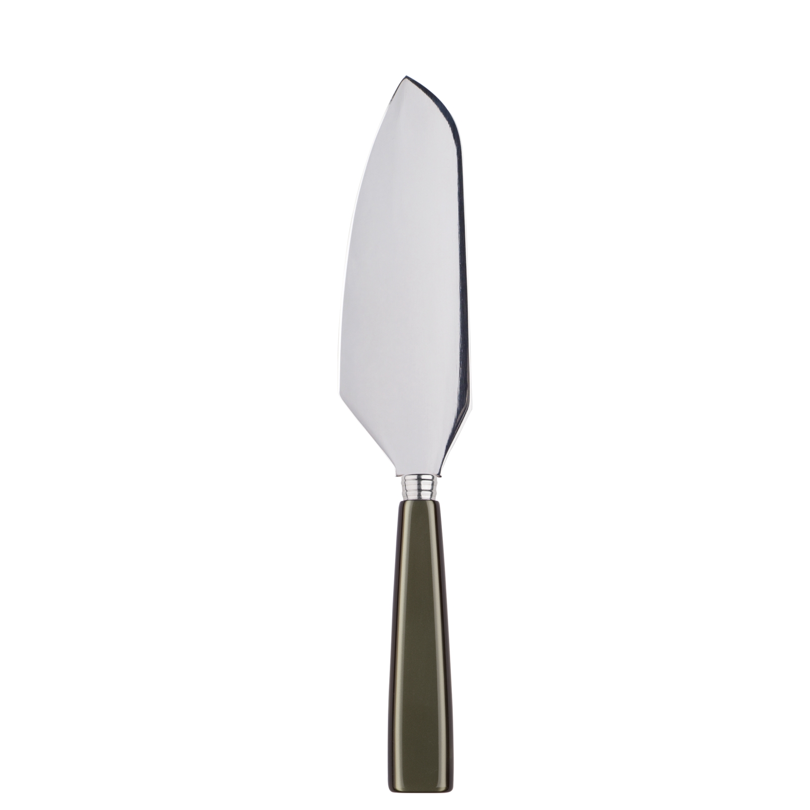 Pelle à tarte inox et acrylique olive Pelle à tarte inox et acrylique olive