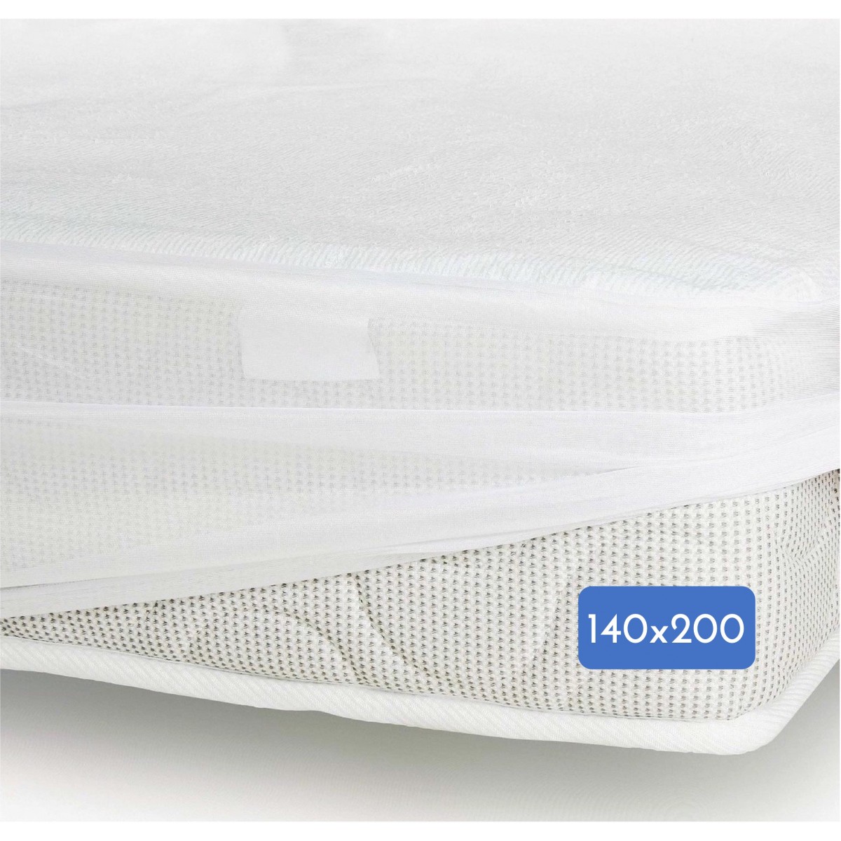 Protège Matelas Mixte Bambou Jersey Imperméabilisé Blanc 140x200cm Protège Matelas Mixte Bambou Jersey Imperméabilisé Blanc 140x200cm