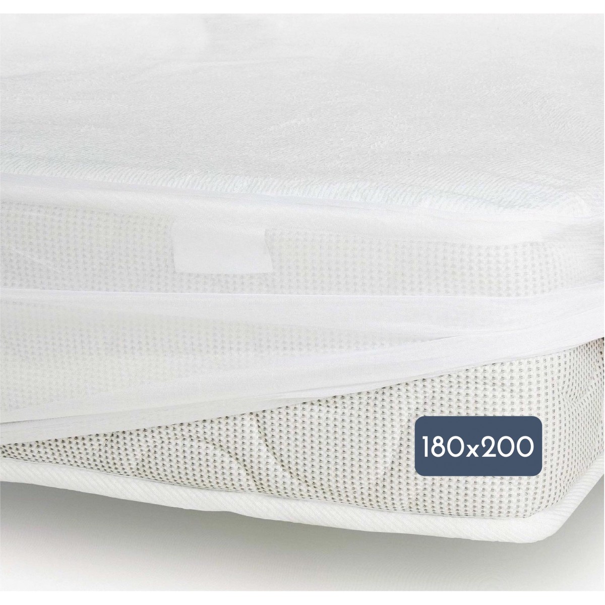 Protège Matelas Mixte Bambou Jersey Imperméabilisé Blanc 180x200cm Protège Matelas Mixte Bambou Jersey Imperméabilisé Blanc 180x200cm