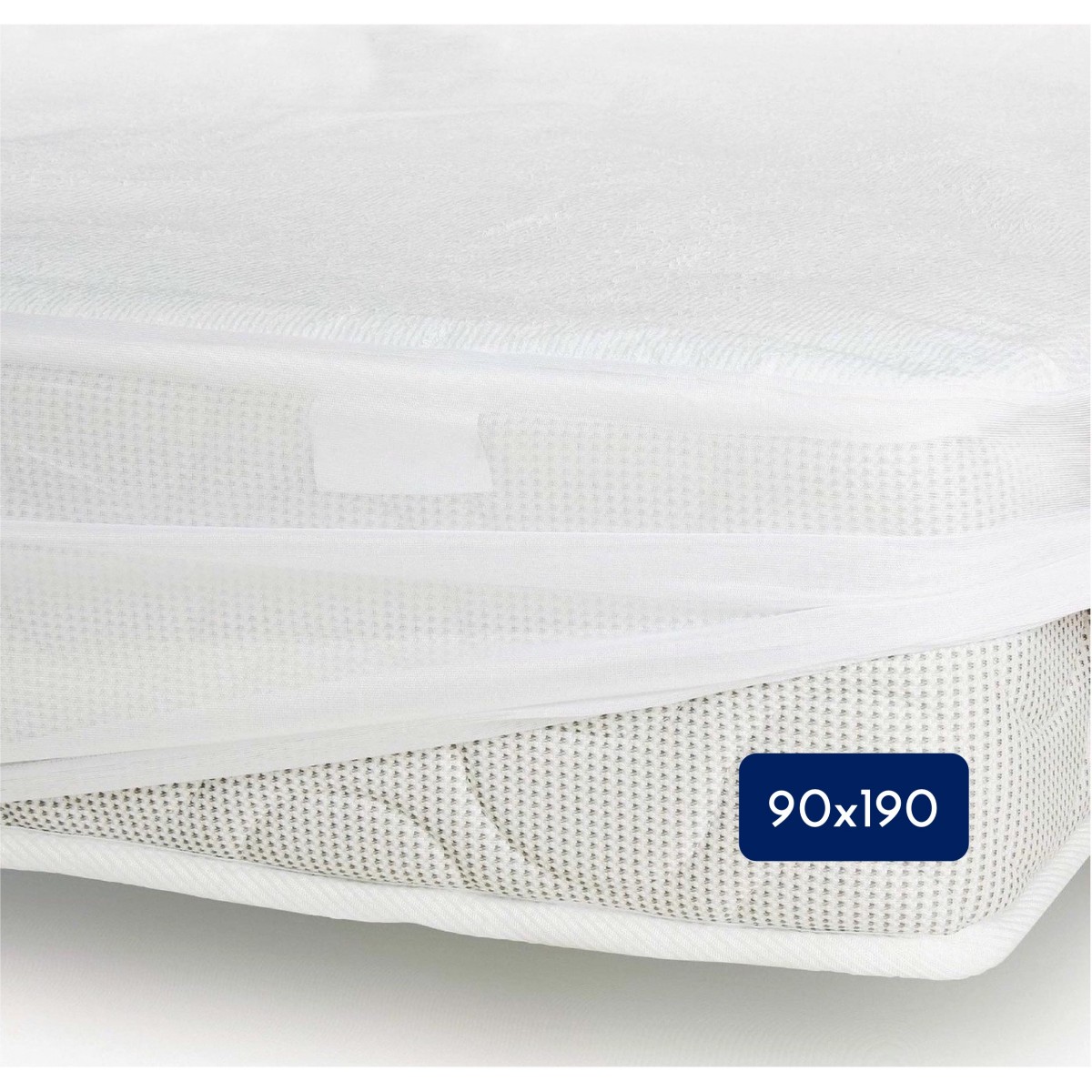 Protège Matelas Mixte Bambou Jersey Imperméabilisé Blanc 90x190cm Protège Matelas Mixte Bambou Jersey Imperméabilisé Blanc 90x190cm