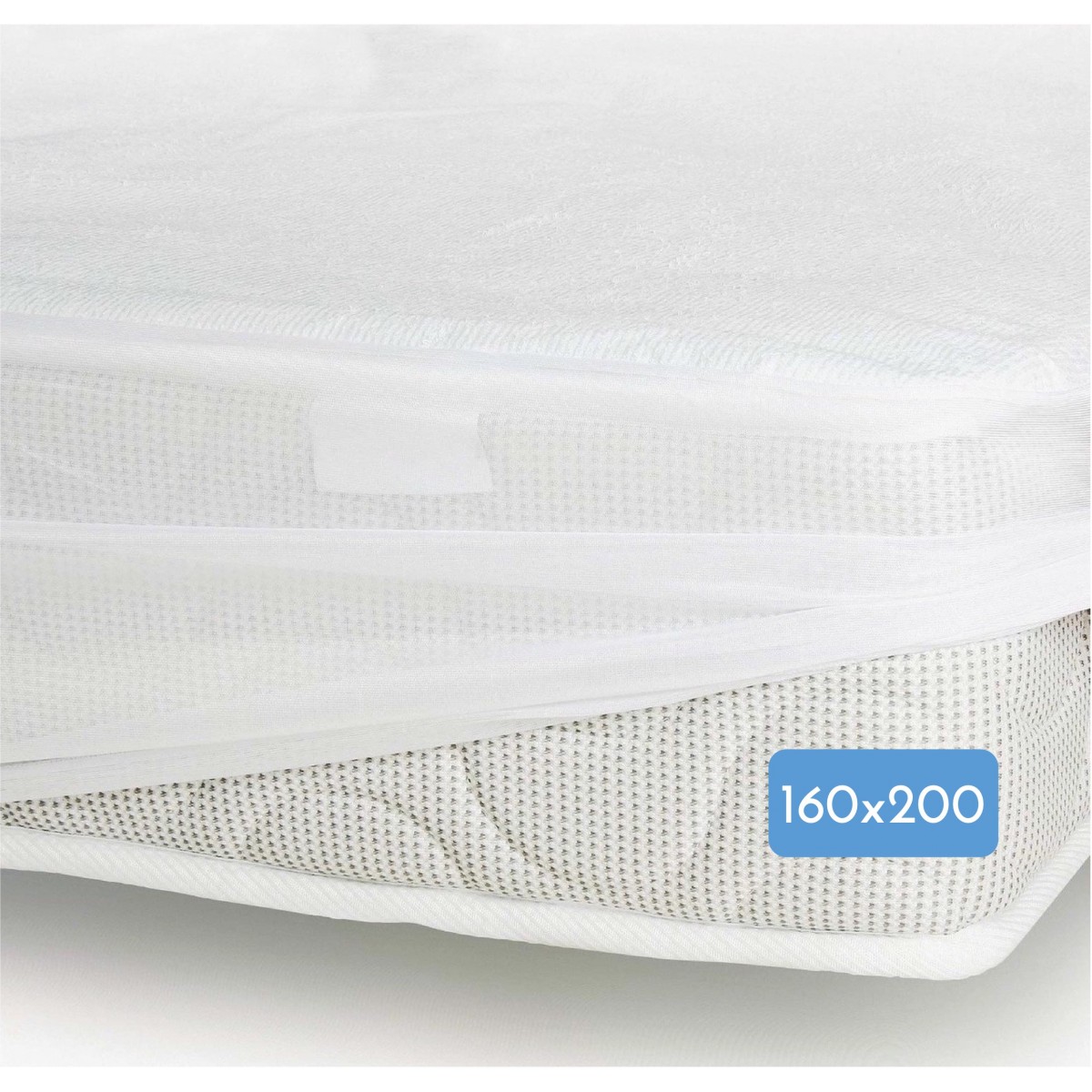 Protège Matelas Mixte Bambou Jersey Imperméabilisé Blanc 160x200cm Protège Matelas Mixte Bambou Jersey Imperméabilisé Blanc 160x200cm