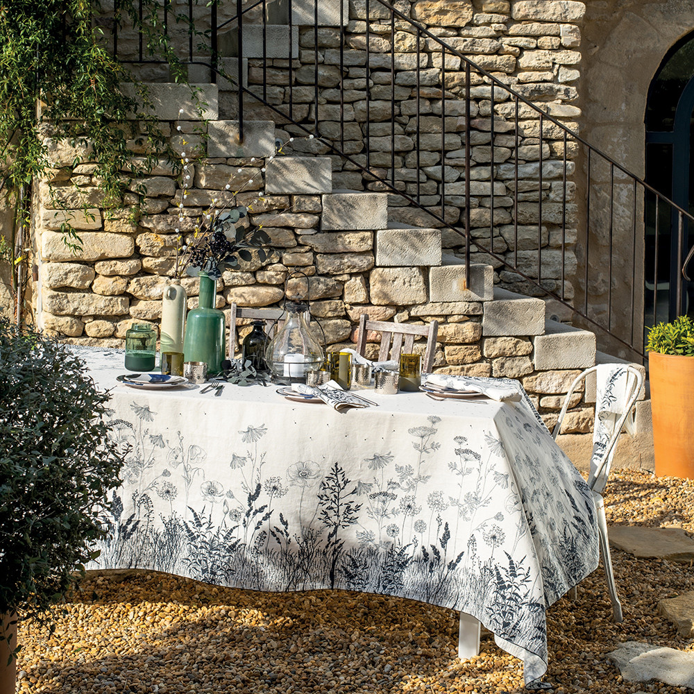 Nappe pur lin noir Beige 155x225 Nappe pur lin noir Beige 155x225